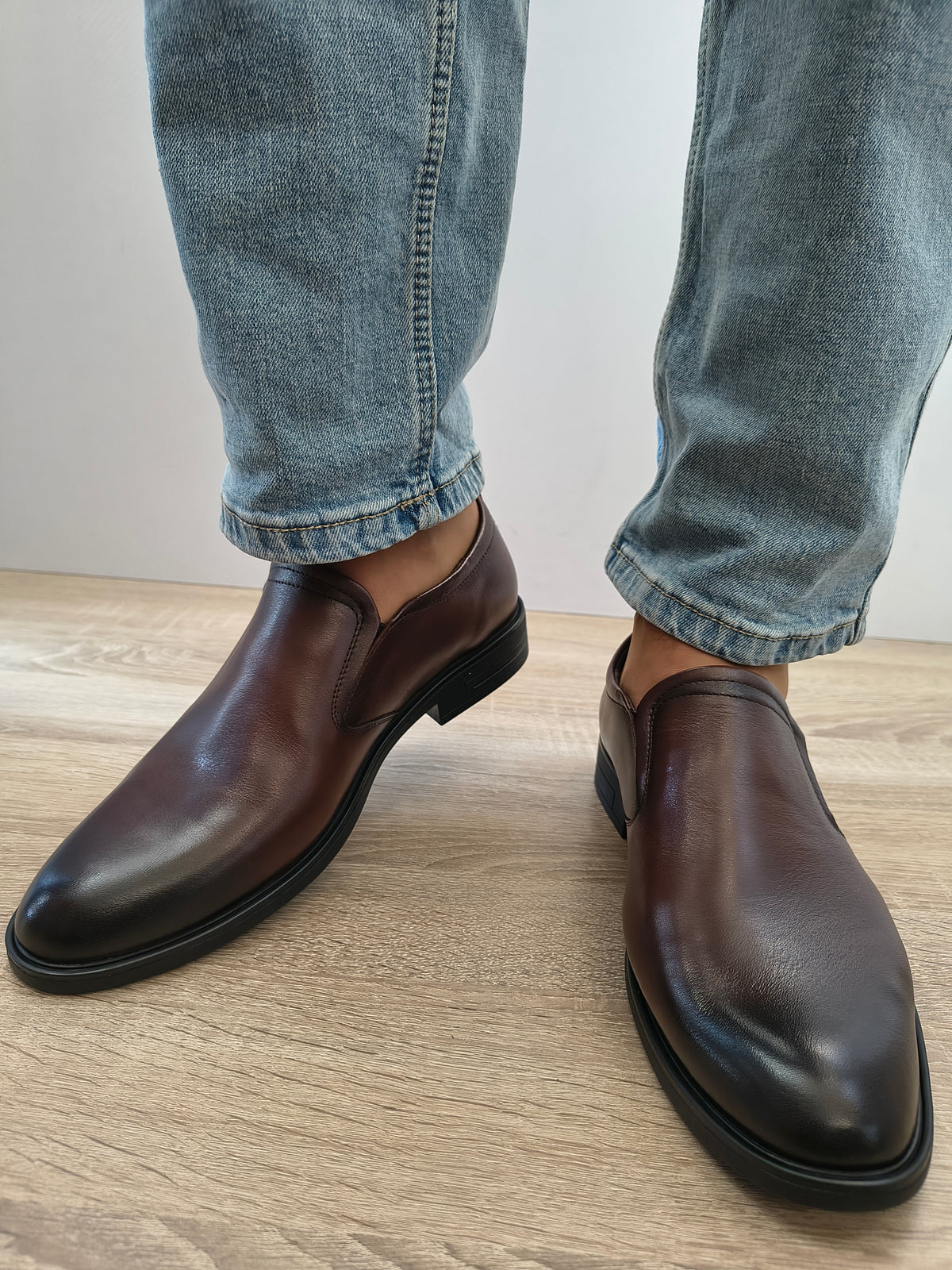 Pantofi Eleganti Bărbați Mels W27002 Maro - Piele Naturală - imagine 4