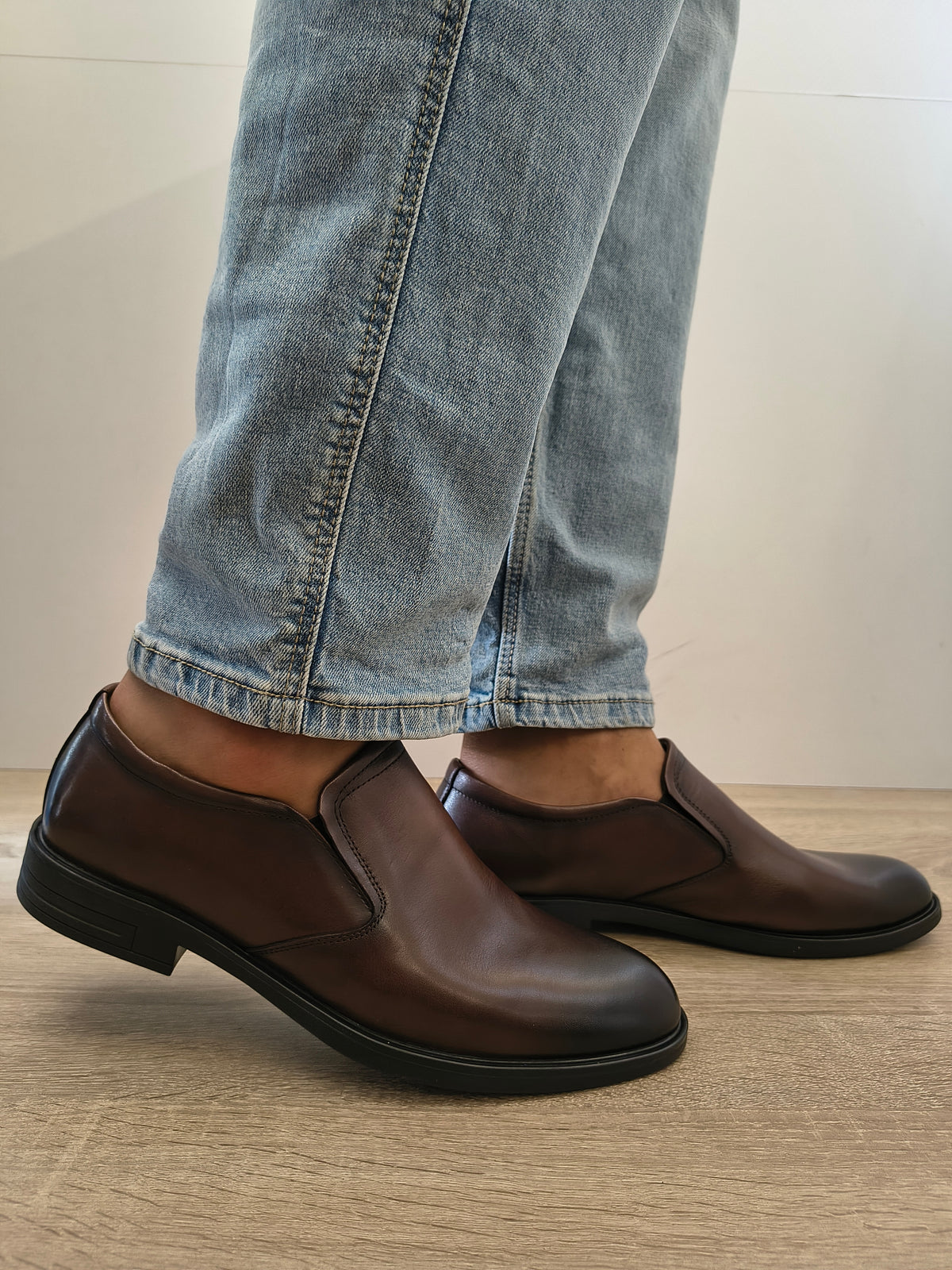 Pantofi Eleganti Bărbați Mels W27002 Maro - Piele Naturală - imagine 2