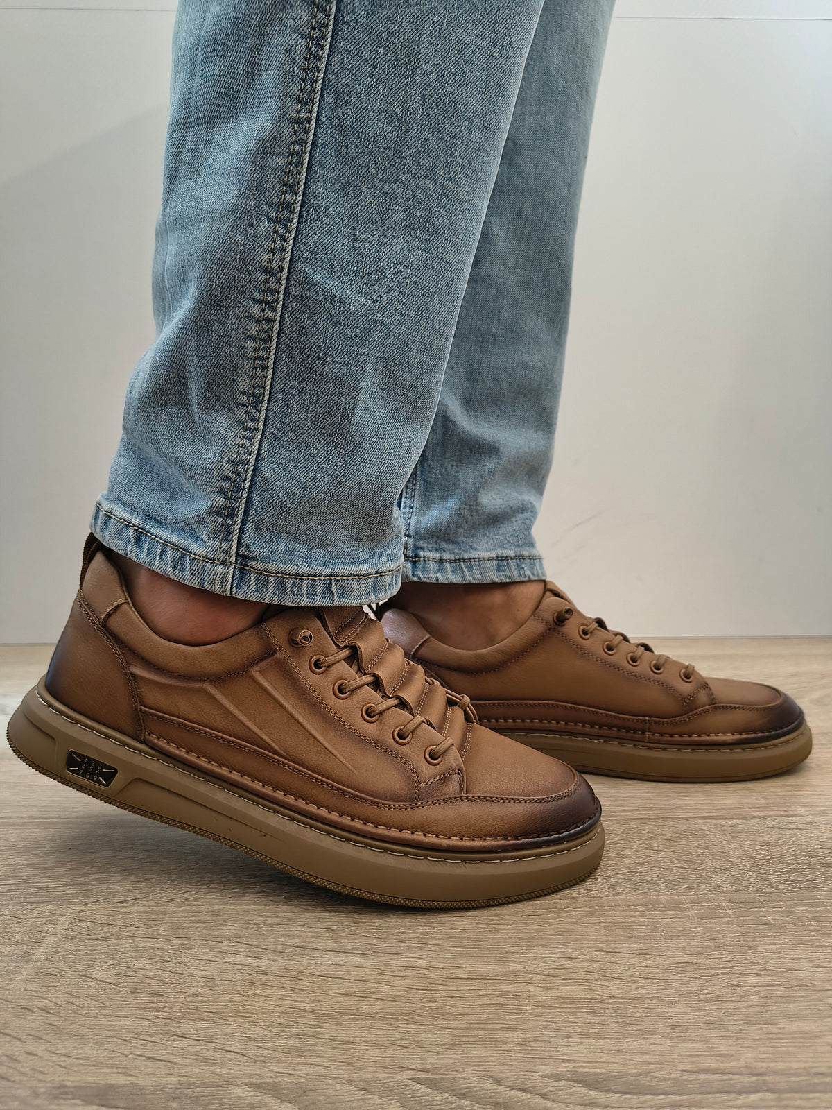 Pantofi Casual Bărbați Mels W27011 Maro - Piele Naturală - imagine 5