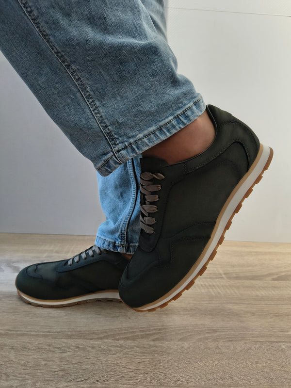 Pantofi Casual Bărbați Eldemas 3-1066-12 Verde - Piele Naturală Nubuck - imagine 5
