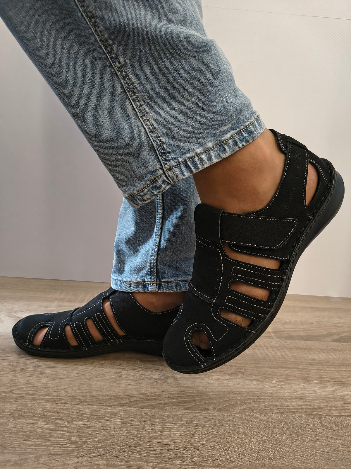 Pantofi Perforati Bărbați Otter 9544 01-2 Negru Nubuck - Piele Naturală Nubuck - imagine 5
