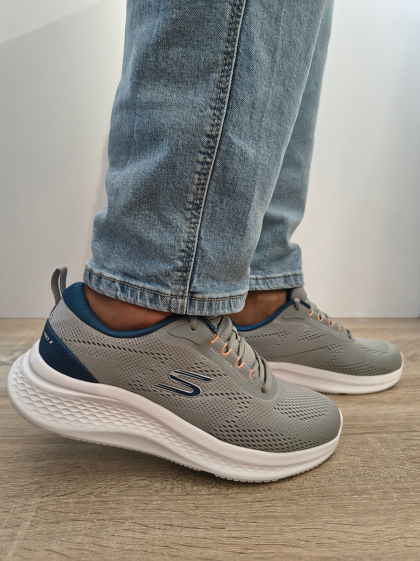 Pantofi Sport Bărbați Skechers 233184 Gybl Gri+navy - Textil