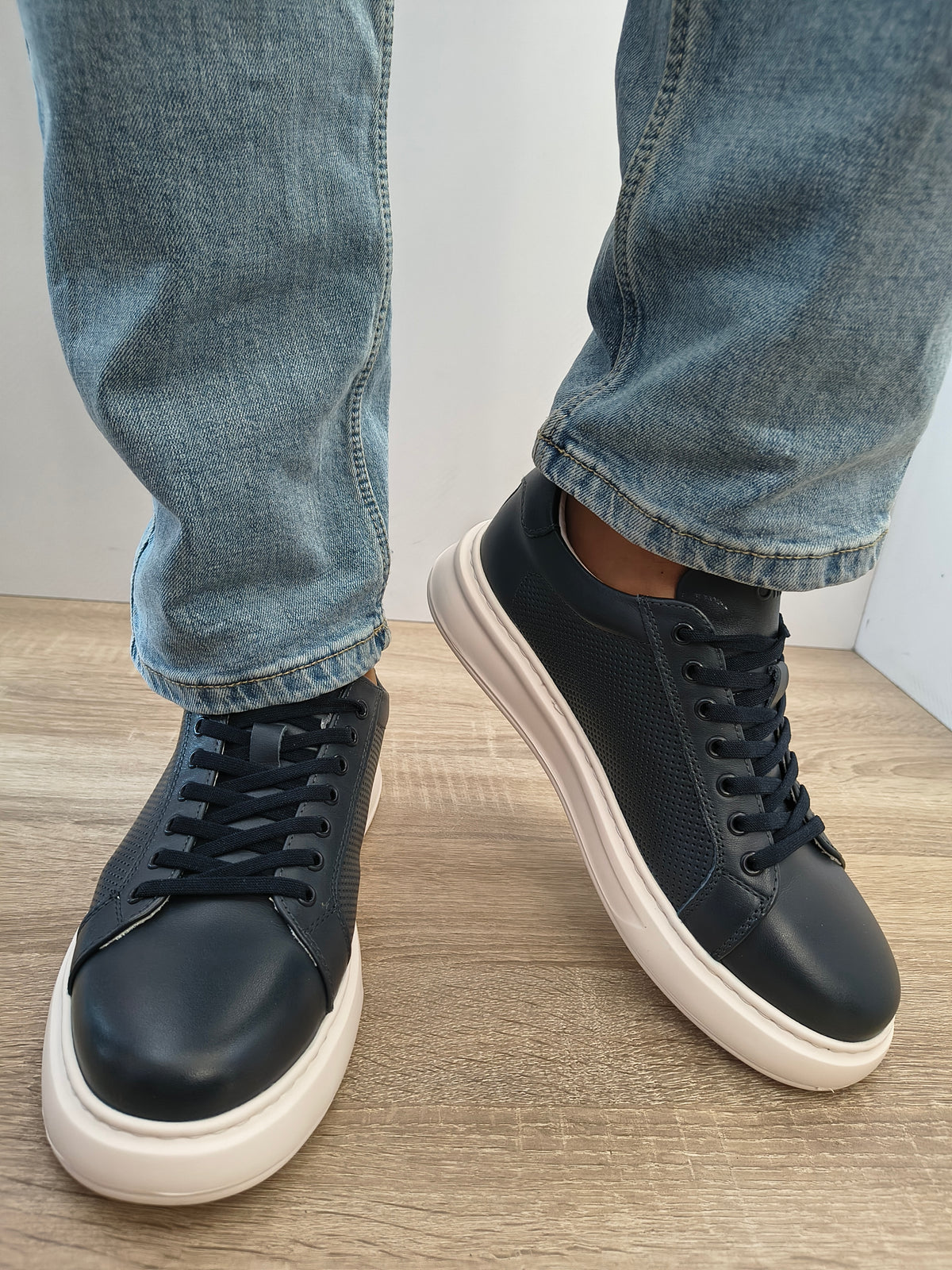 Pantofi Casual Bărbați Otter 640012B 42-N Bleumarin - Piele Naturală - imagine 3