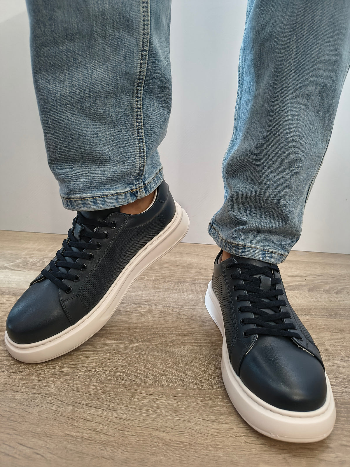 Pantofi Casual Bărbați Otter 640012B 42-N Bleumarin - Piele Naturală - imagine 4