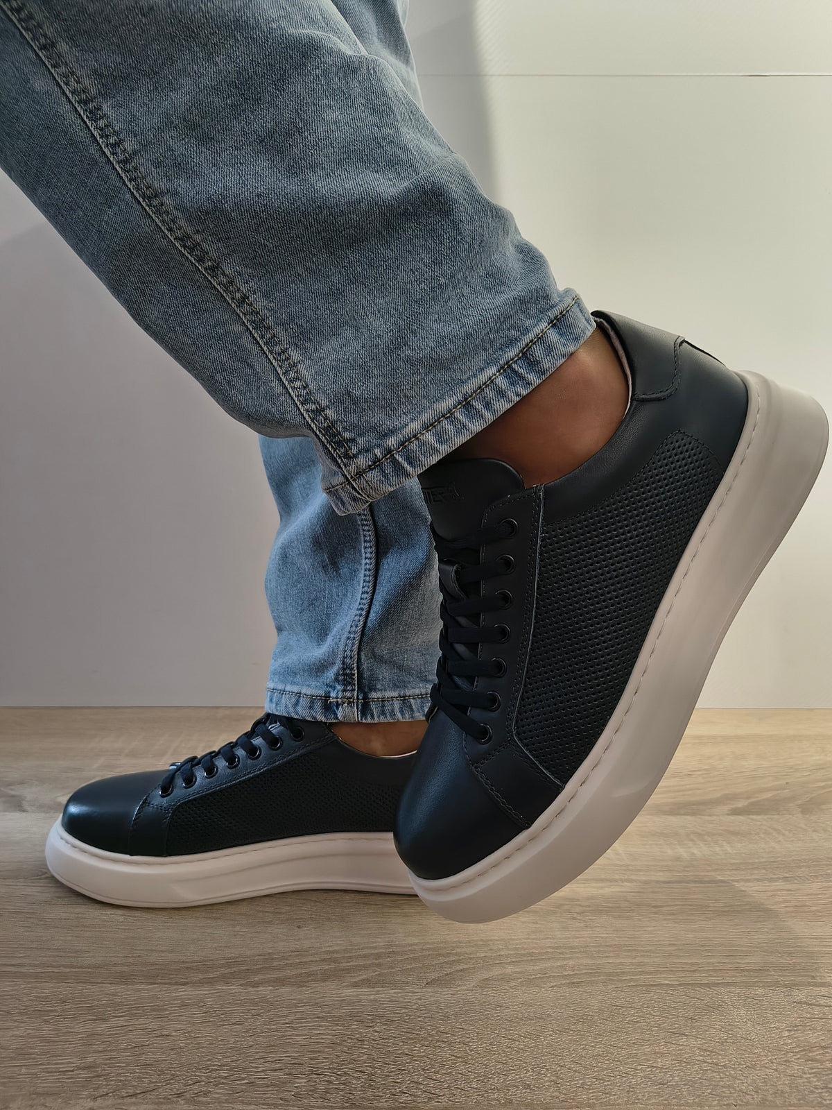 Pantofi Casual Bărbați Otter 640012B 42-N Bleumarin - Piele Naturală - imagine 5