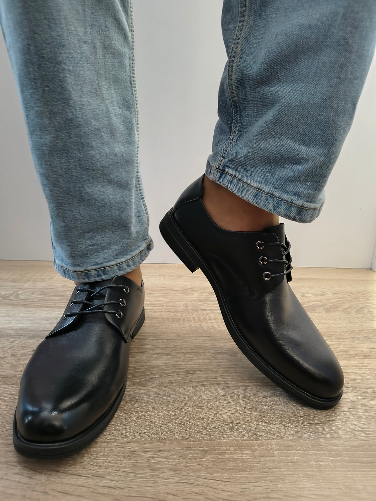 Pantofi Casual Bărbați Mels W27003 Negru - Piele Naturală - imagine 3