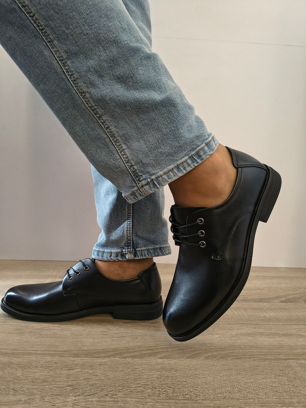 Pantofi Casual Bărbați Mels W27003 Negru - Piele Naturală - imagine 5
