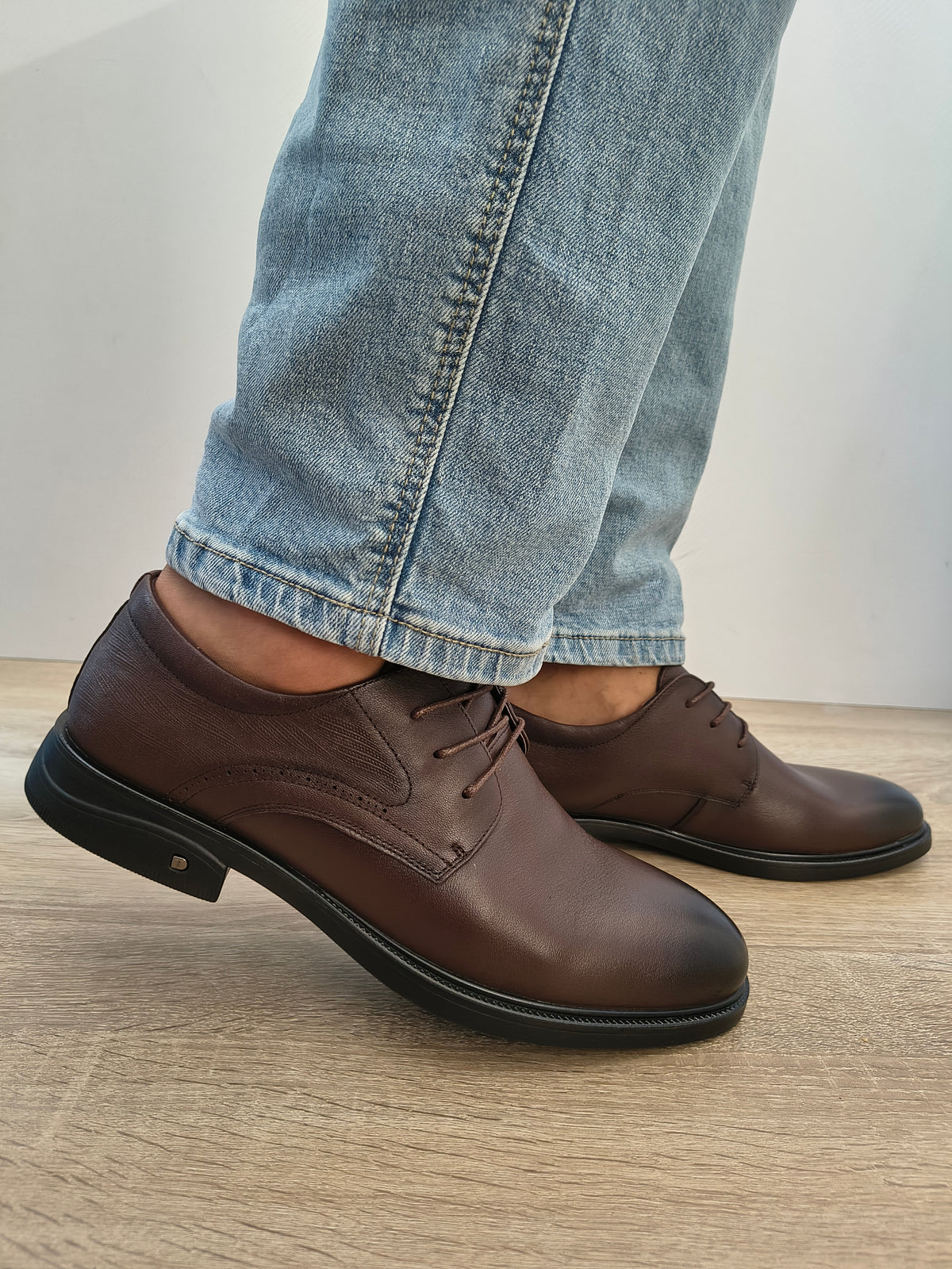 Pantofi Casual Bărbați Mels 98919 Maro - Piele Naturală - imagine 2