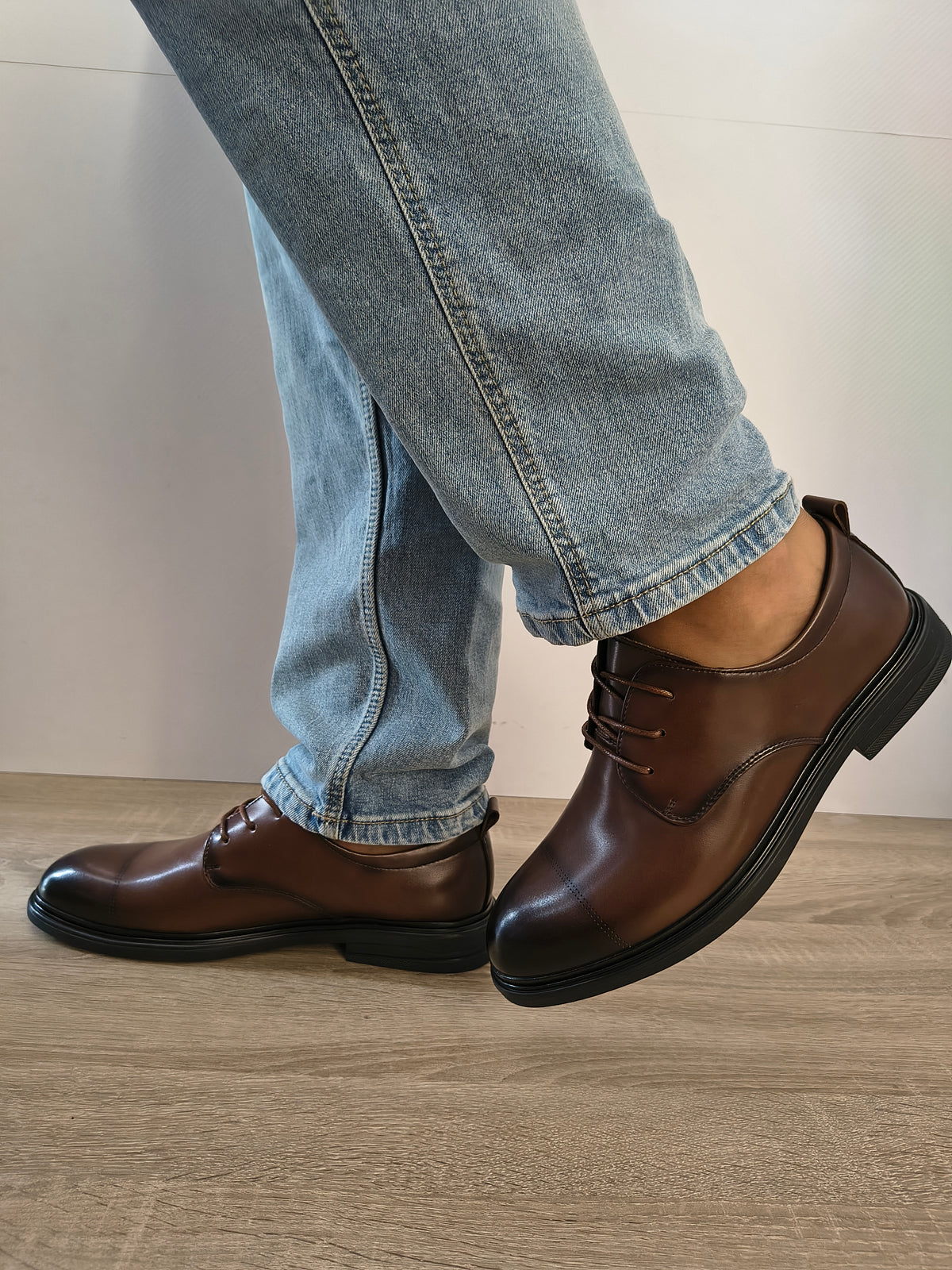 Pantofi Eleganti Bărbați Mels D17201 Maro - Piele Naturală - imagine 5