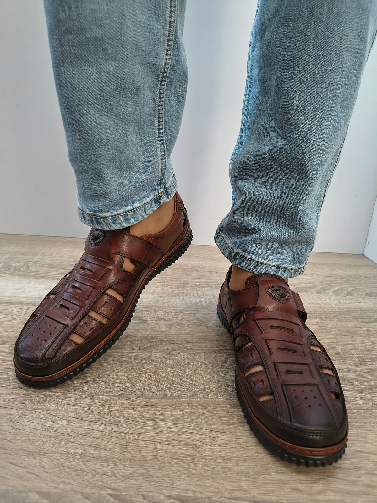 Pantofi Perforati Bărbați Otter 80008D 02-N Maro - Piele Naturală - imagine 4