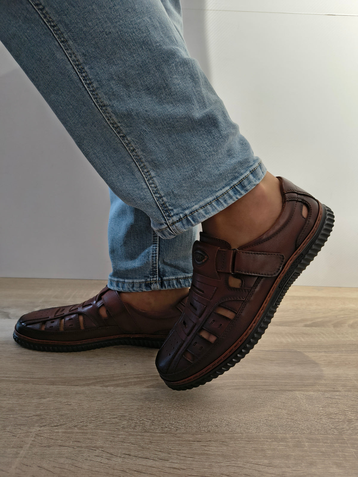 Pantofi Perforati Bărbați Otter 80008D 02-N Maro - Piele Naturală - imagine 5