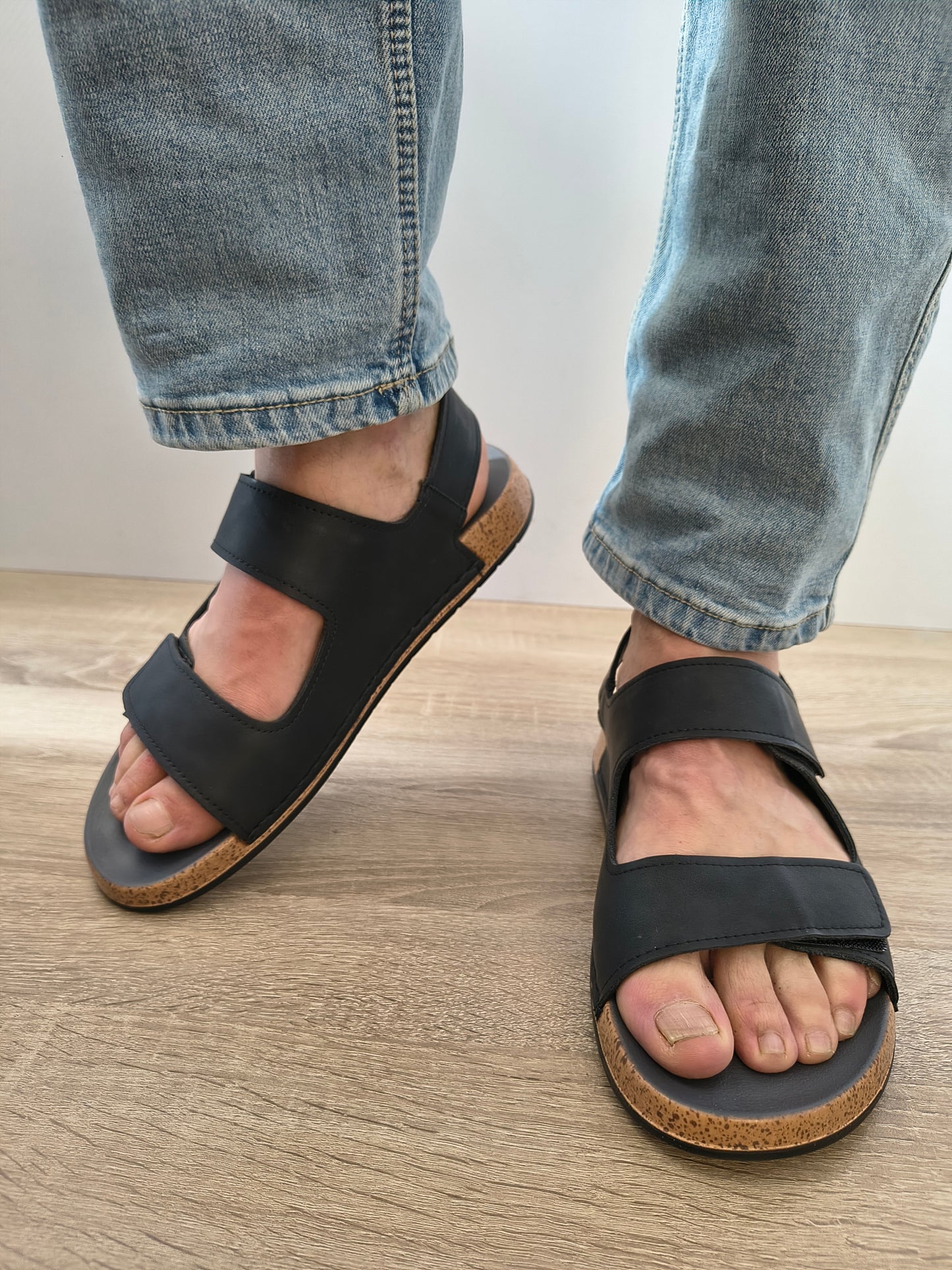 Sandale Casual Bărbați Otter 580020C 01-N Negru Nubuck - Piele Naturală Nubuck