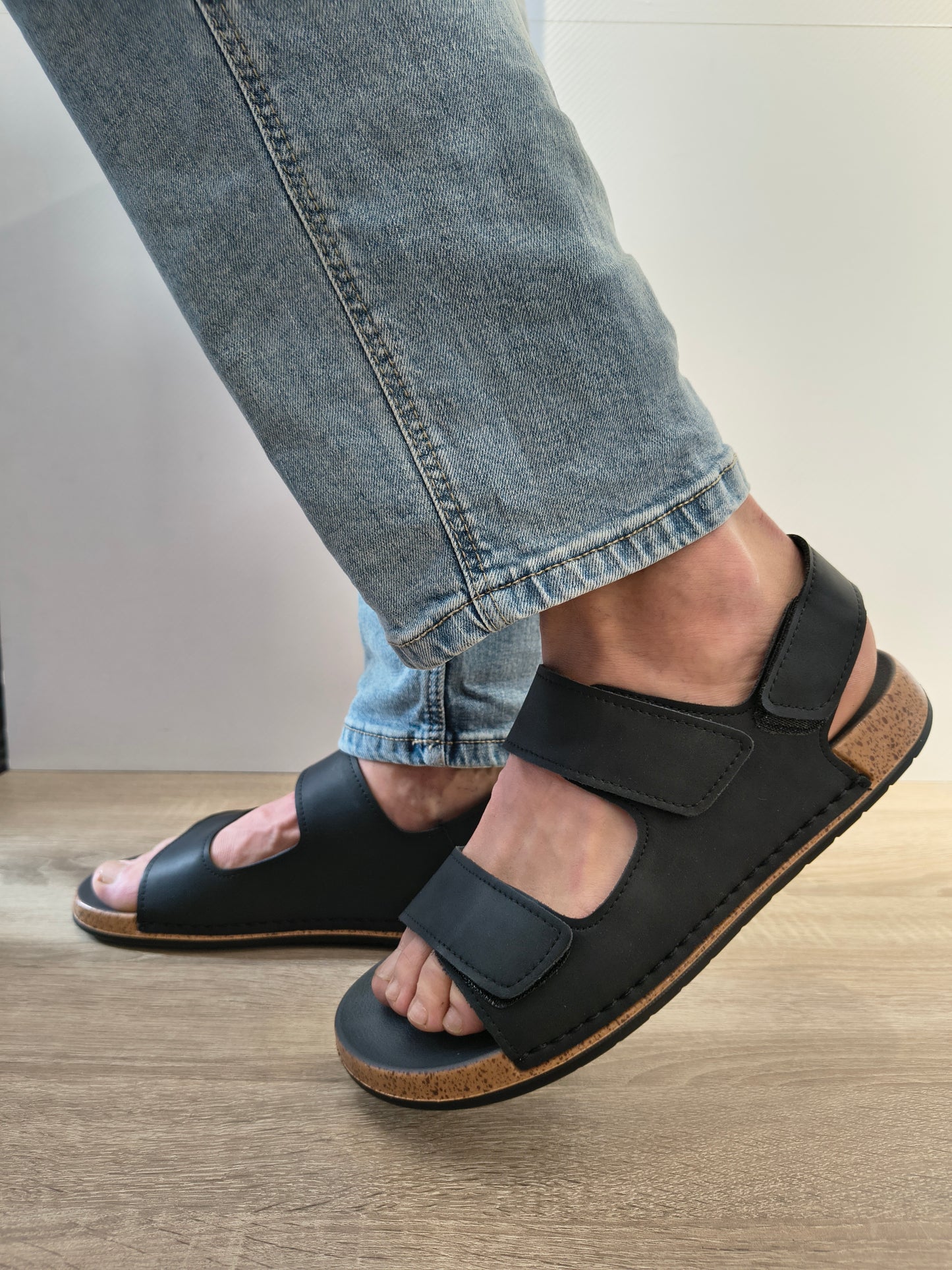 Sandale Casual Bărbați Otter 580020C 01-N Negru Nubuck - Piele Naturală Nubuck