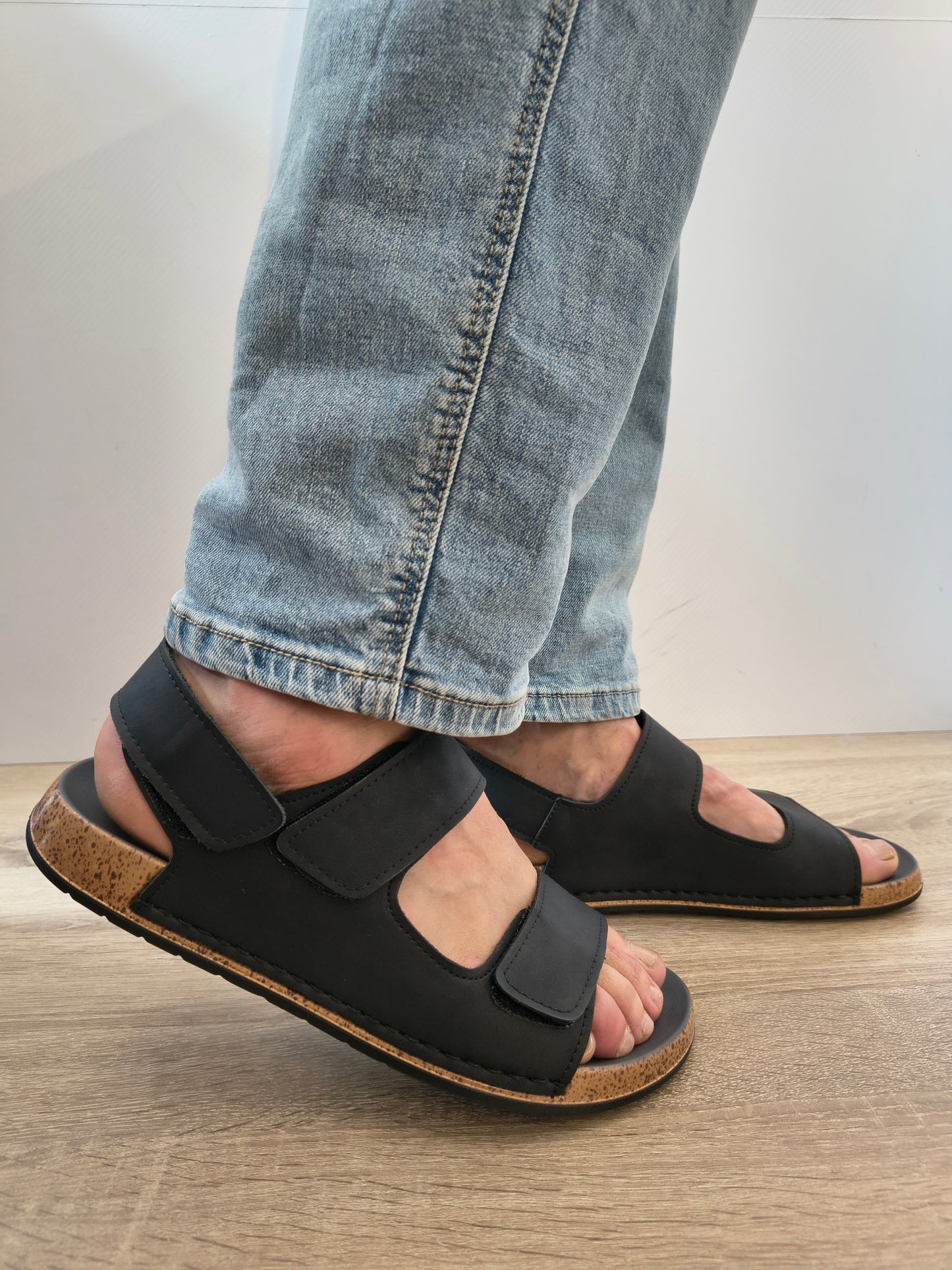 Sandale Casual Bărbați Otter 580020C 01-N Negru Nubuck - Piele Naturală Nubuck