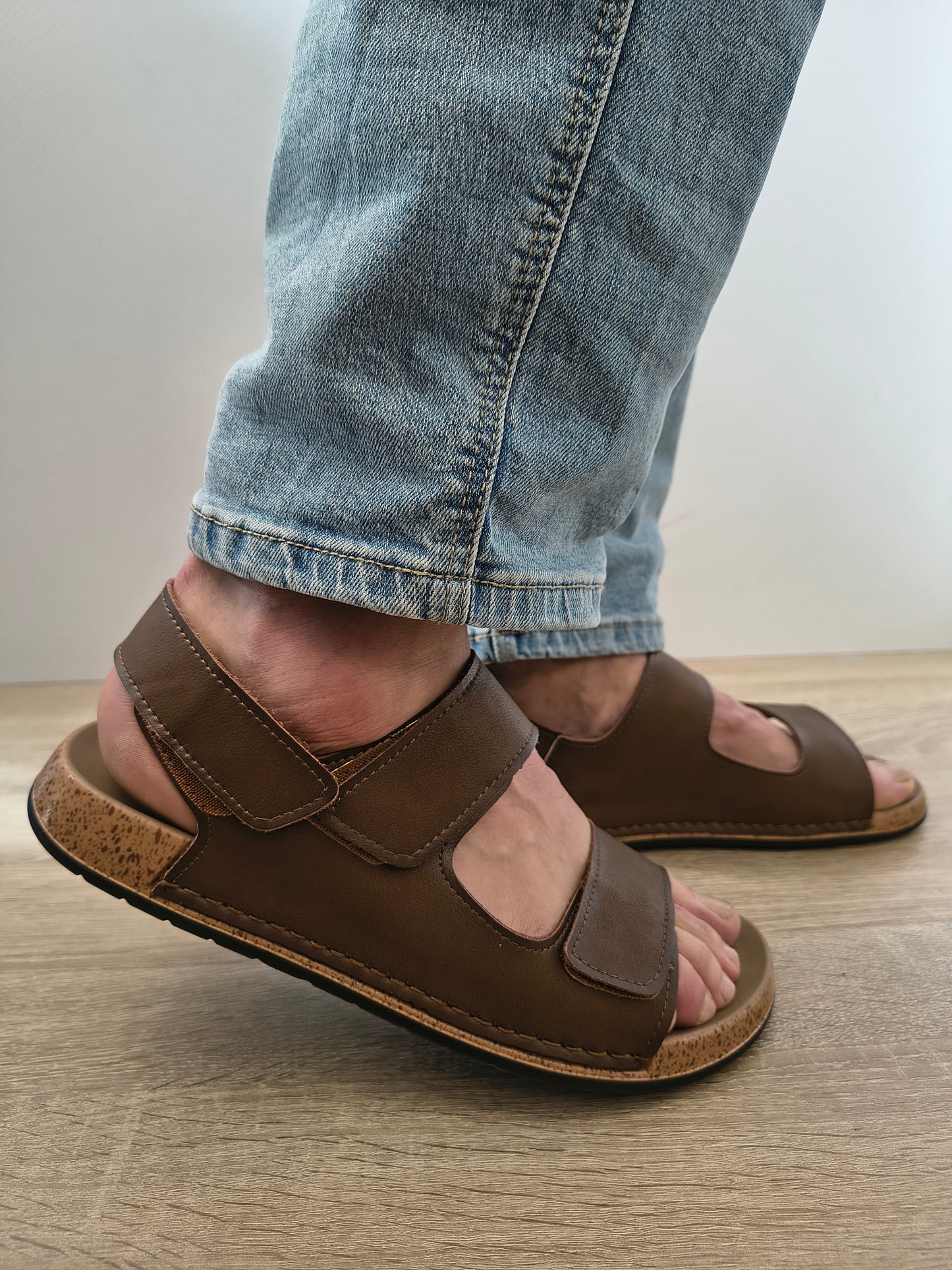 Sandale Casual Bărbați Otter 580020B 02-N Maro - Piele Naturală Nubuck