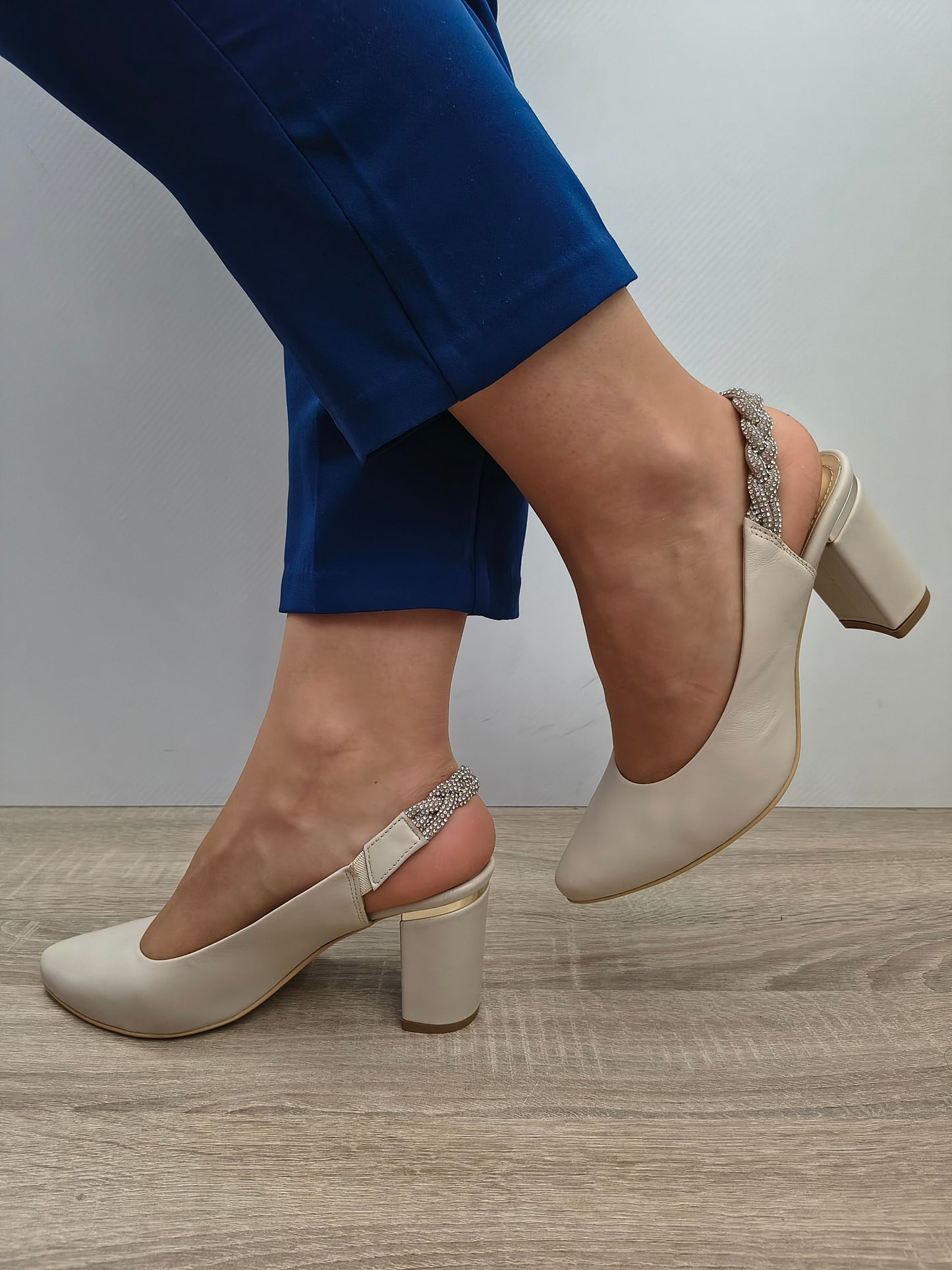 Sandale Elegante Damă Aga 1570 535 Bej Naturalna - Piele Naturală