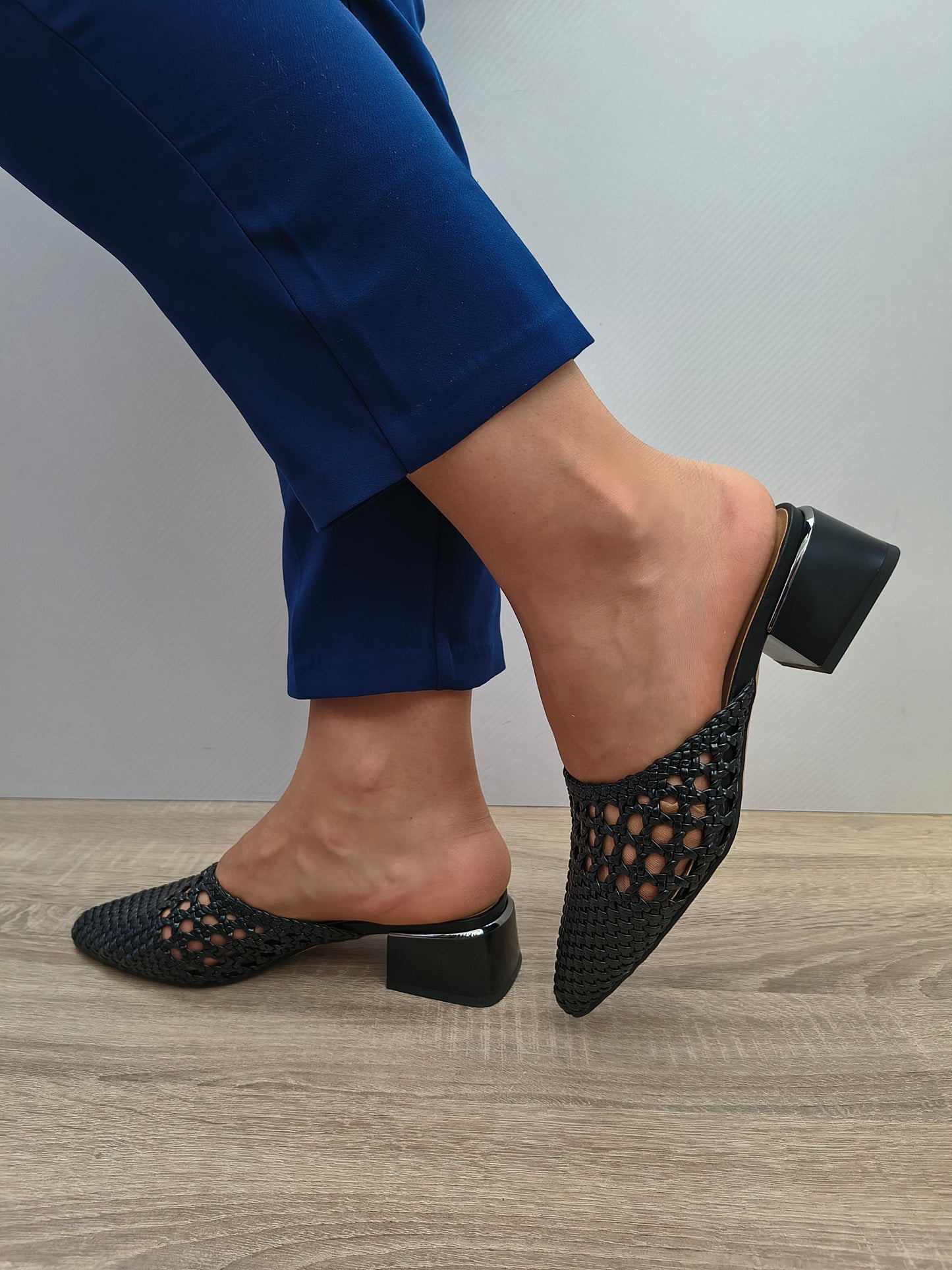 Saboti Eleganti Damă Karisma 80005A 01-S Negru - Piele Naturală