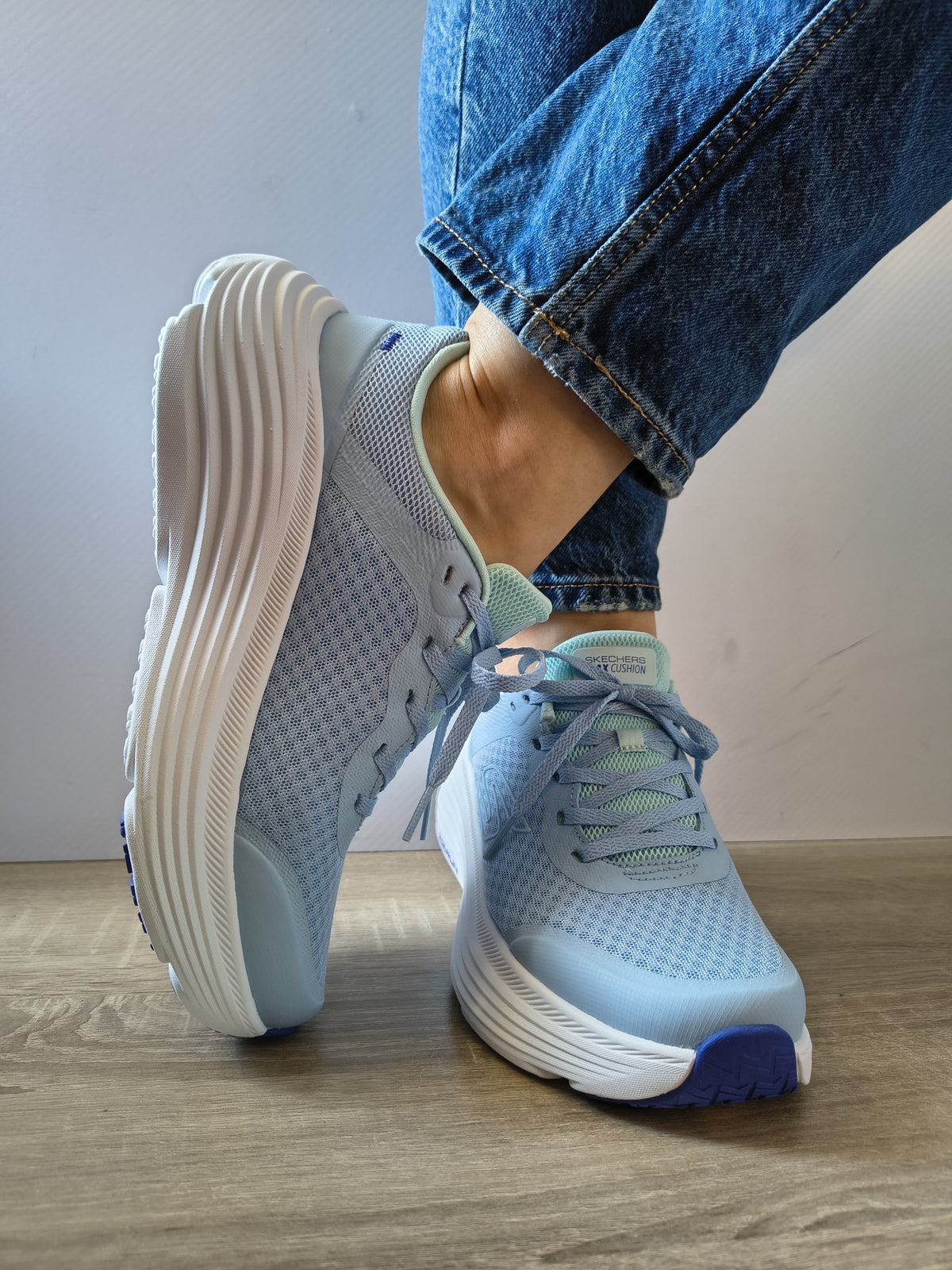 PANTOFI SPORT DAMĂ SKECHERS 129470 BLLB BLEU - imagine 5