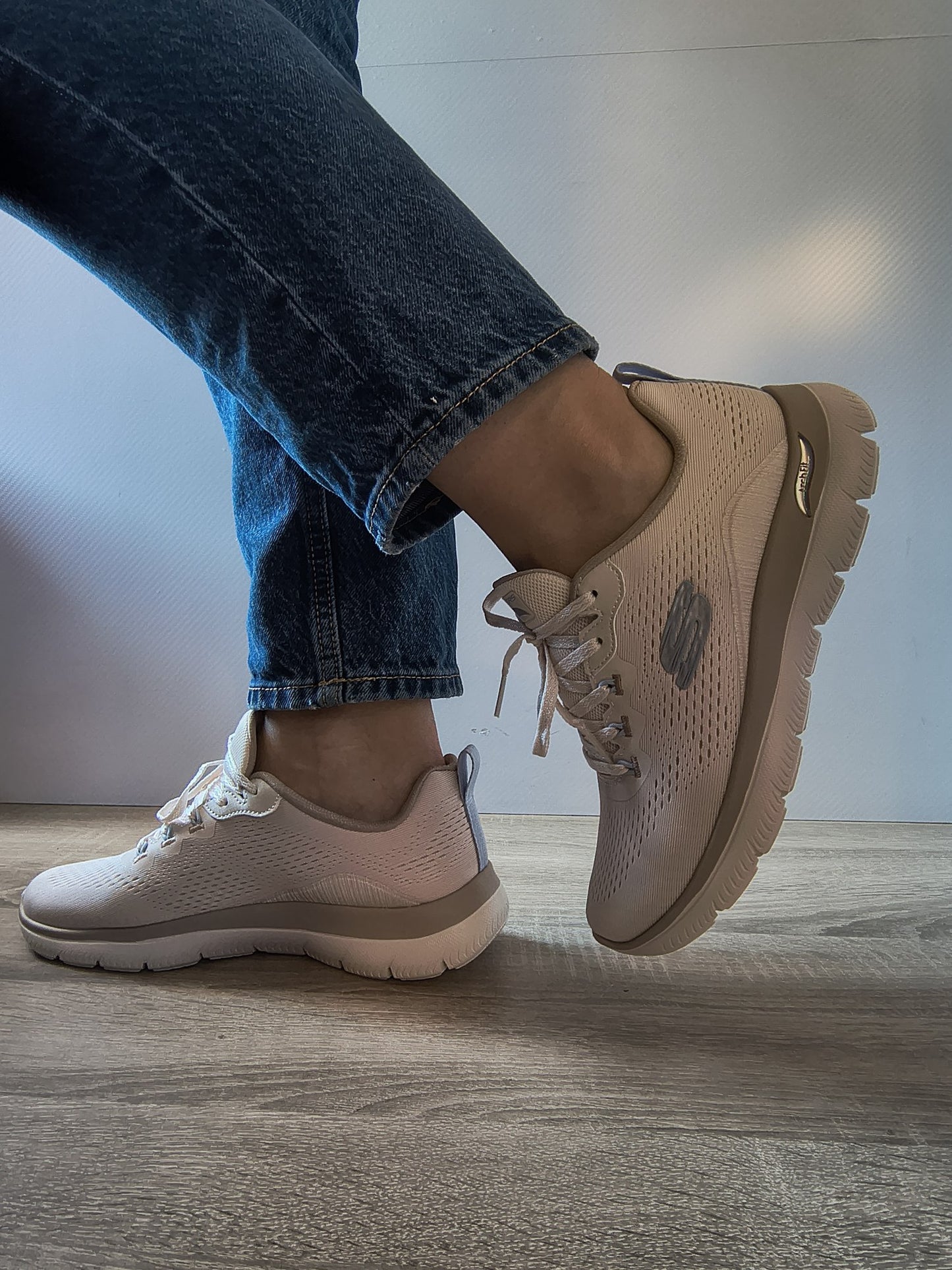 PANTOFI SPORT DAMĂ SKECHERS 150754 NTTP NATURAL/TAUPE