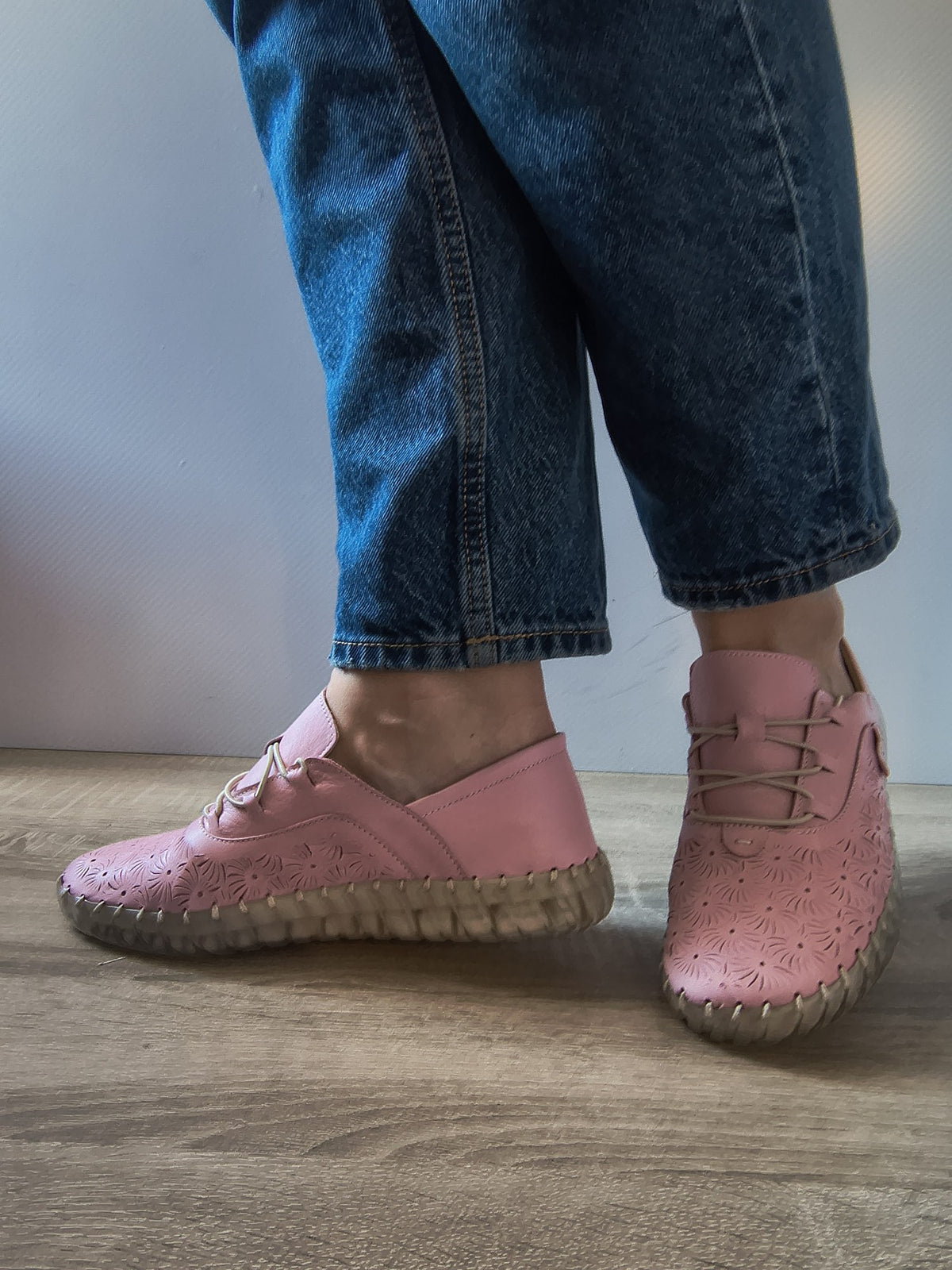 PANTOFI CASUAL DAMĂ BIO FLEX 023 CE-824 ROZ PUDRA