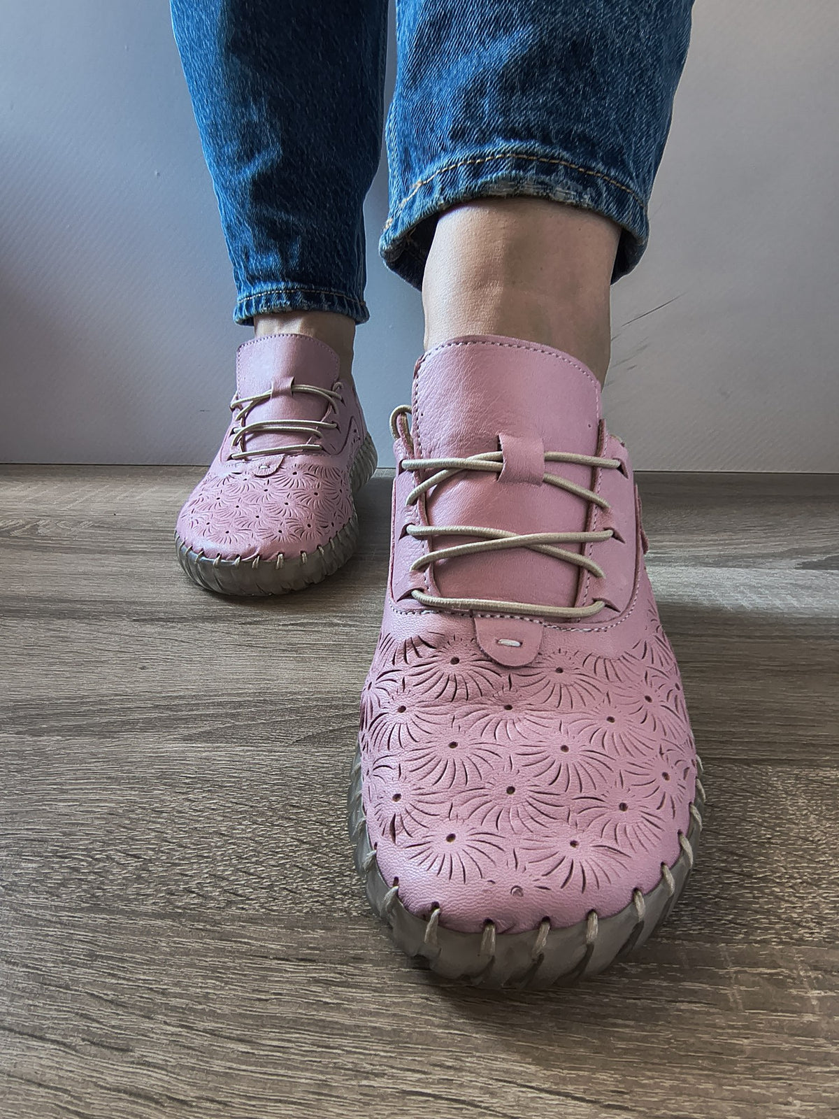 PANTOFI CASUAL DAMĂ BIO FLEX 023 CE-824 ROZ PUDRA