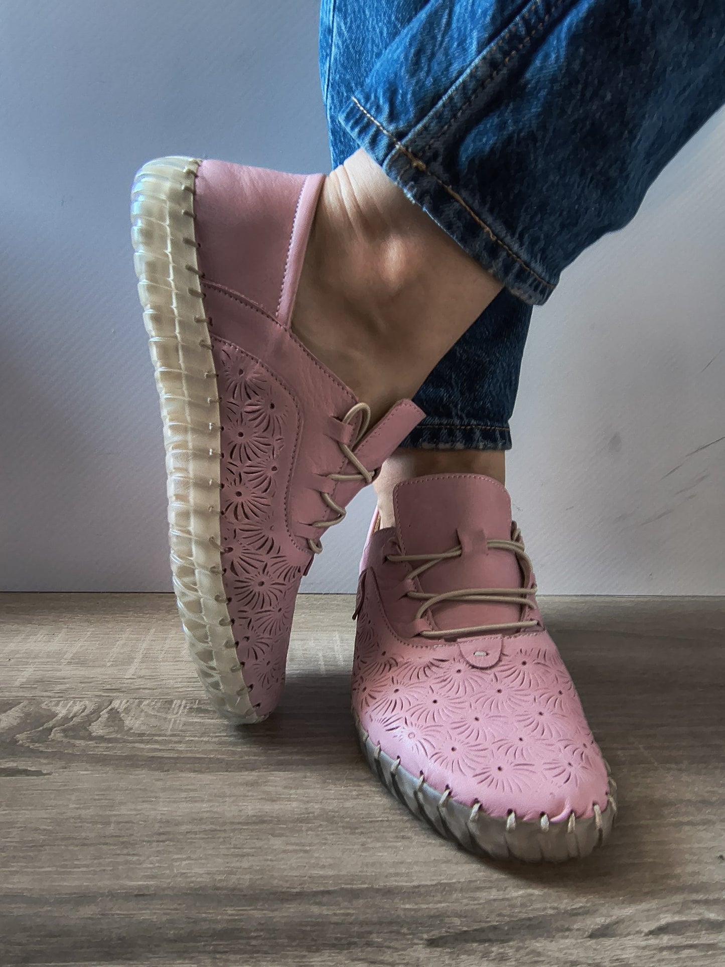 PANTOFI CASUAL DAMĂ BIO FLEX 023 CE-824 ROZ PUDRA