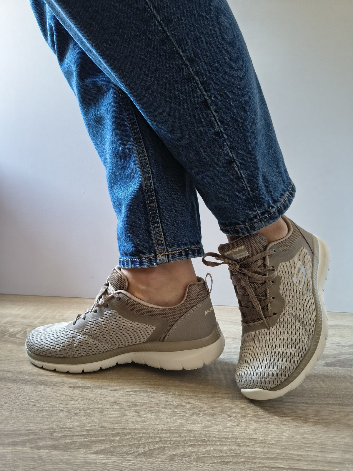 PANTOFI SPORT DAMĂ SKECHERS 12607 TPE BEJ TAUPE - imagine 2