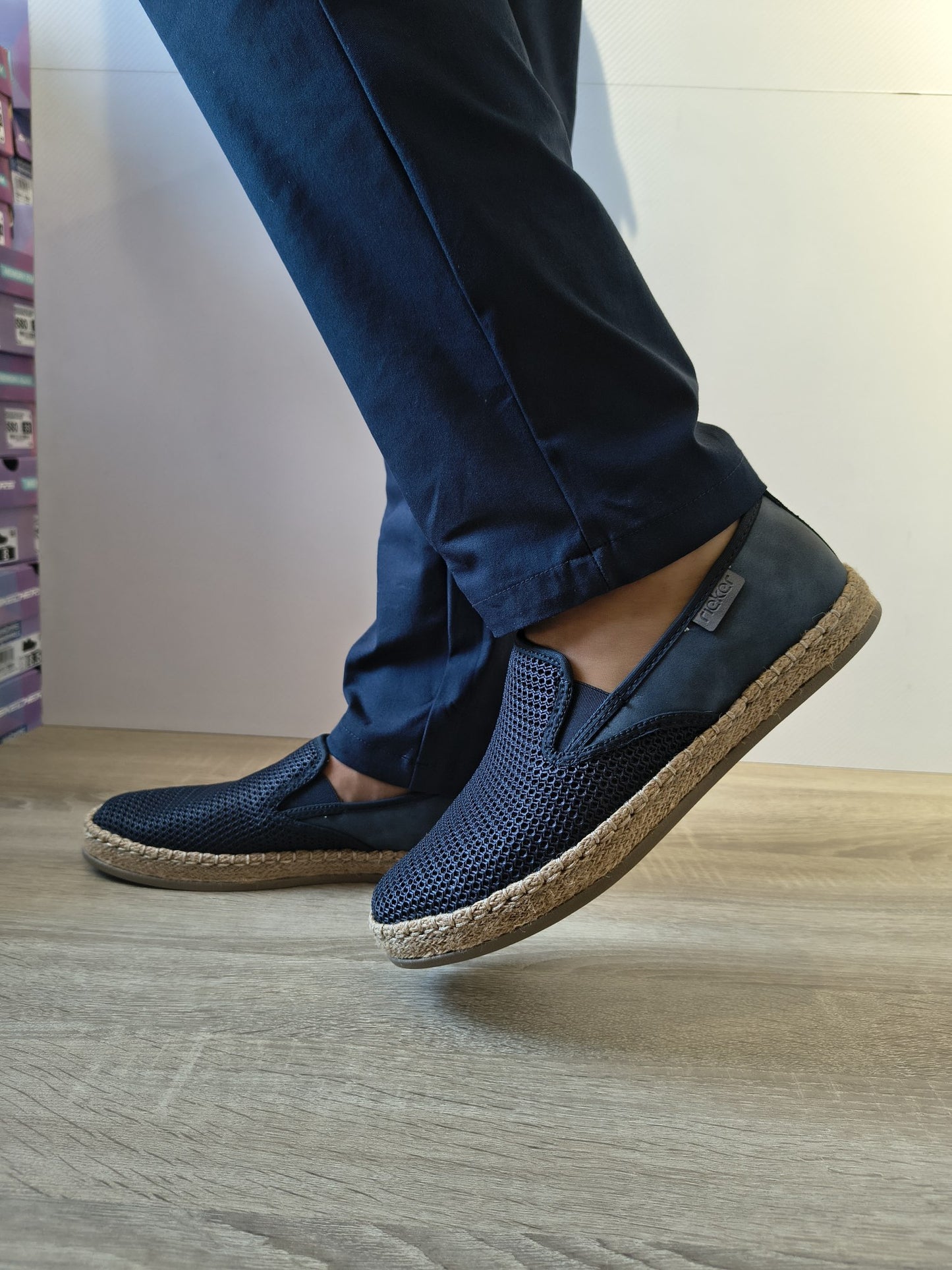PANTOFI CASUAL BĂRBAȚI RIEKER B2661-14 BLEUMARIN