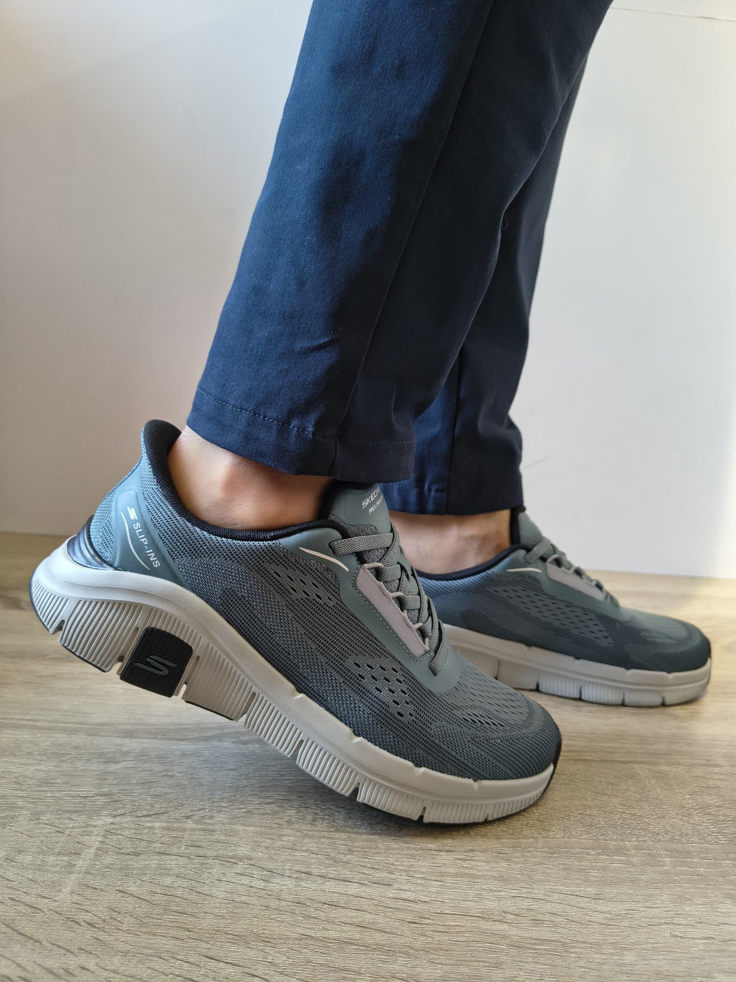 PANTOFI SPORT BĂRBAȚI SKECHERS 233218 SLT ALBASTRU-GRI