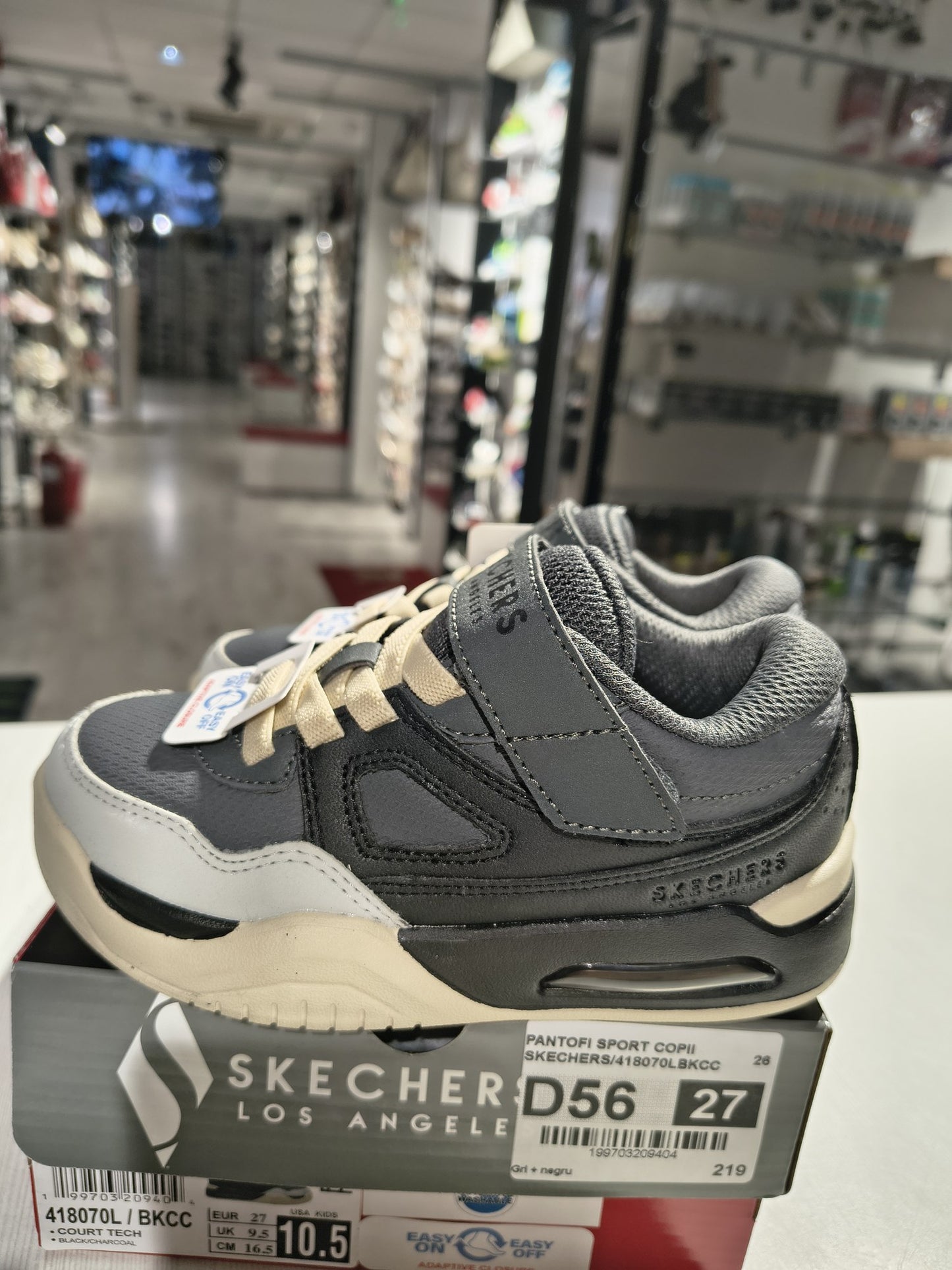 PANTOFI SPORT COPII SKECHERS 418070LBKCC GRI/NEGRU