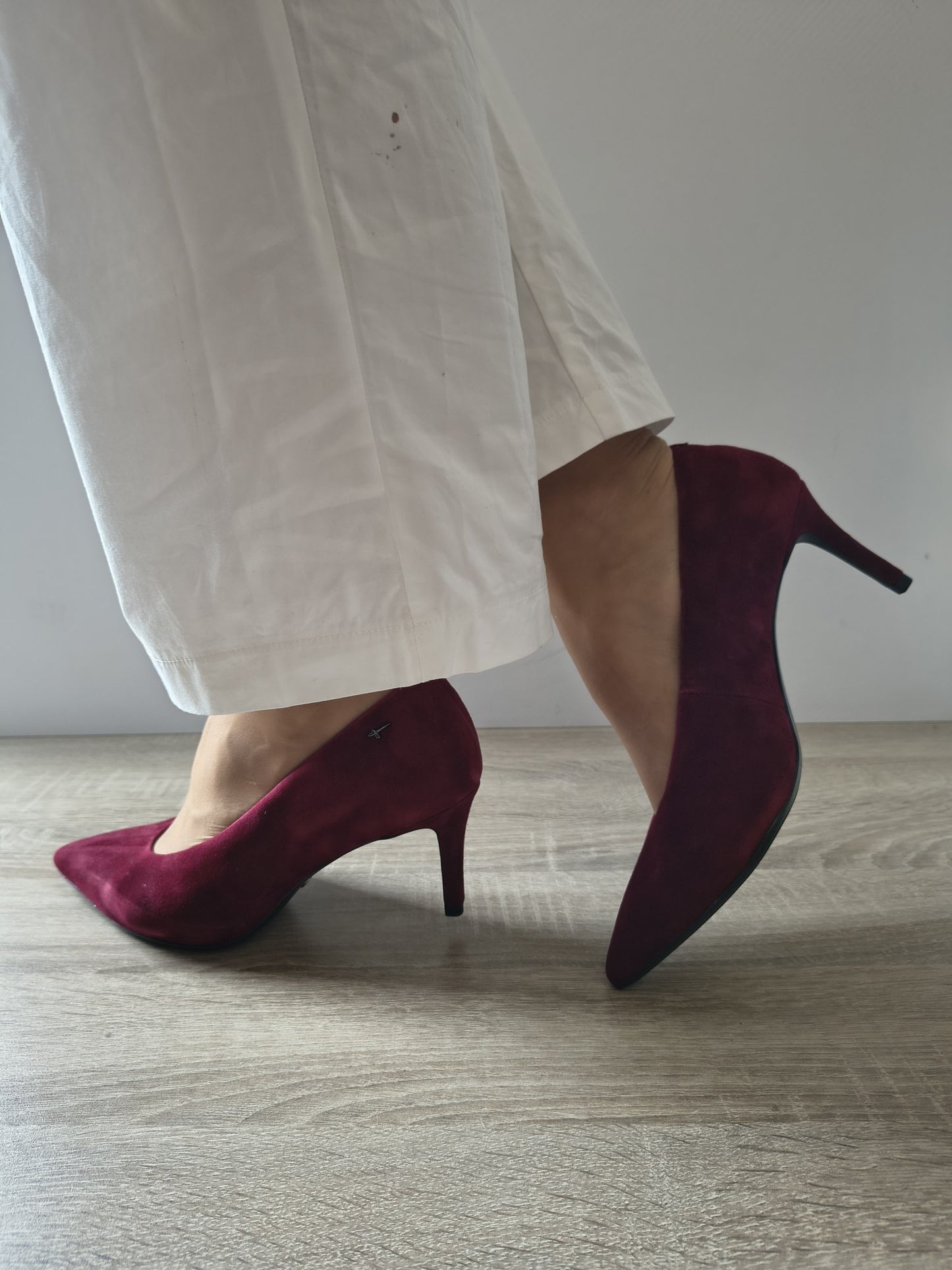 PANTOFI ELEGANȚI DAMĂ TAMARIS 22456-47 537 BORDO VELUR