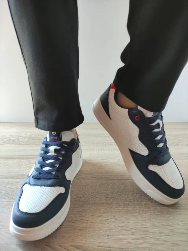 PANTOFI CASUAL BARABTI DECAR 9903 ALBI CU NEGRU