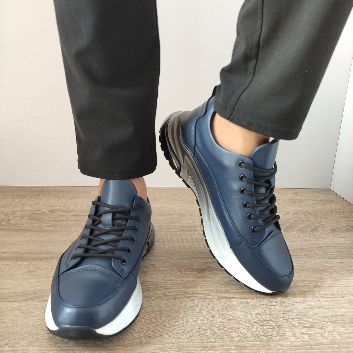 PANTOFI CASUAL BARBATI BERLINER D07091 BLEUMARIN - imagine 3