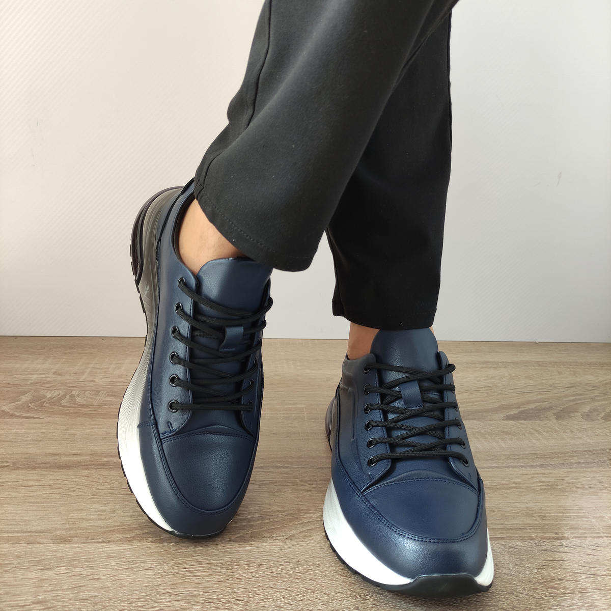 PANTOFI CASUAL BARBATI BERLINER D07091 BLEUMARIN - imagine 4