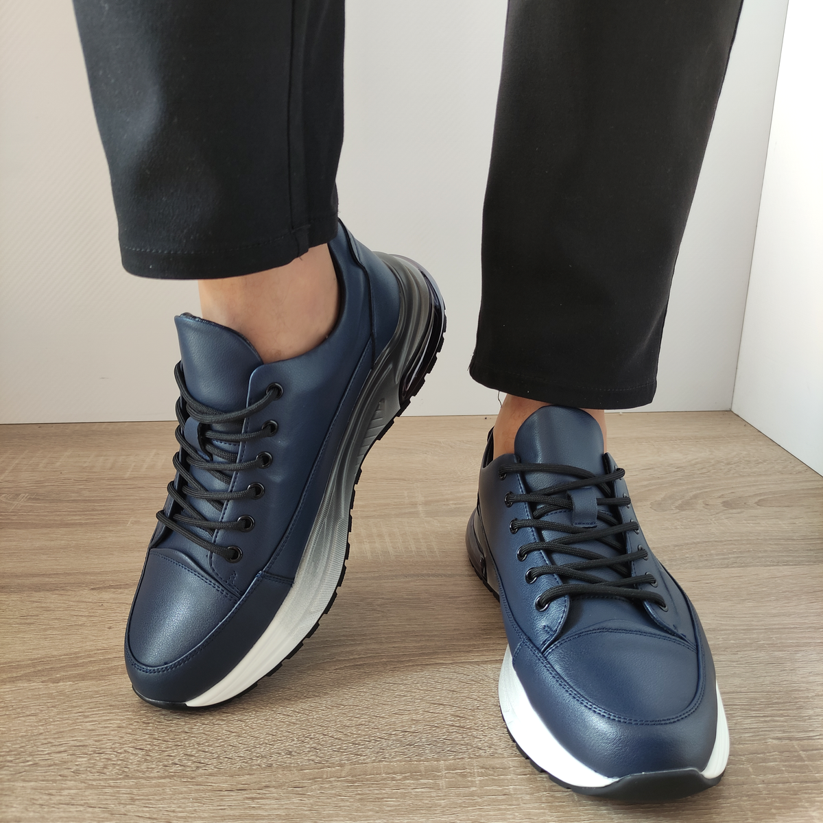 PANTOFI CASUAL BARBATI BERLINER D07091 BLEUMARIN - imagine 5