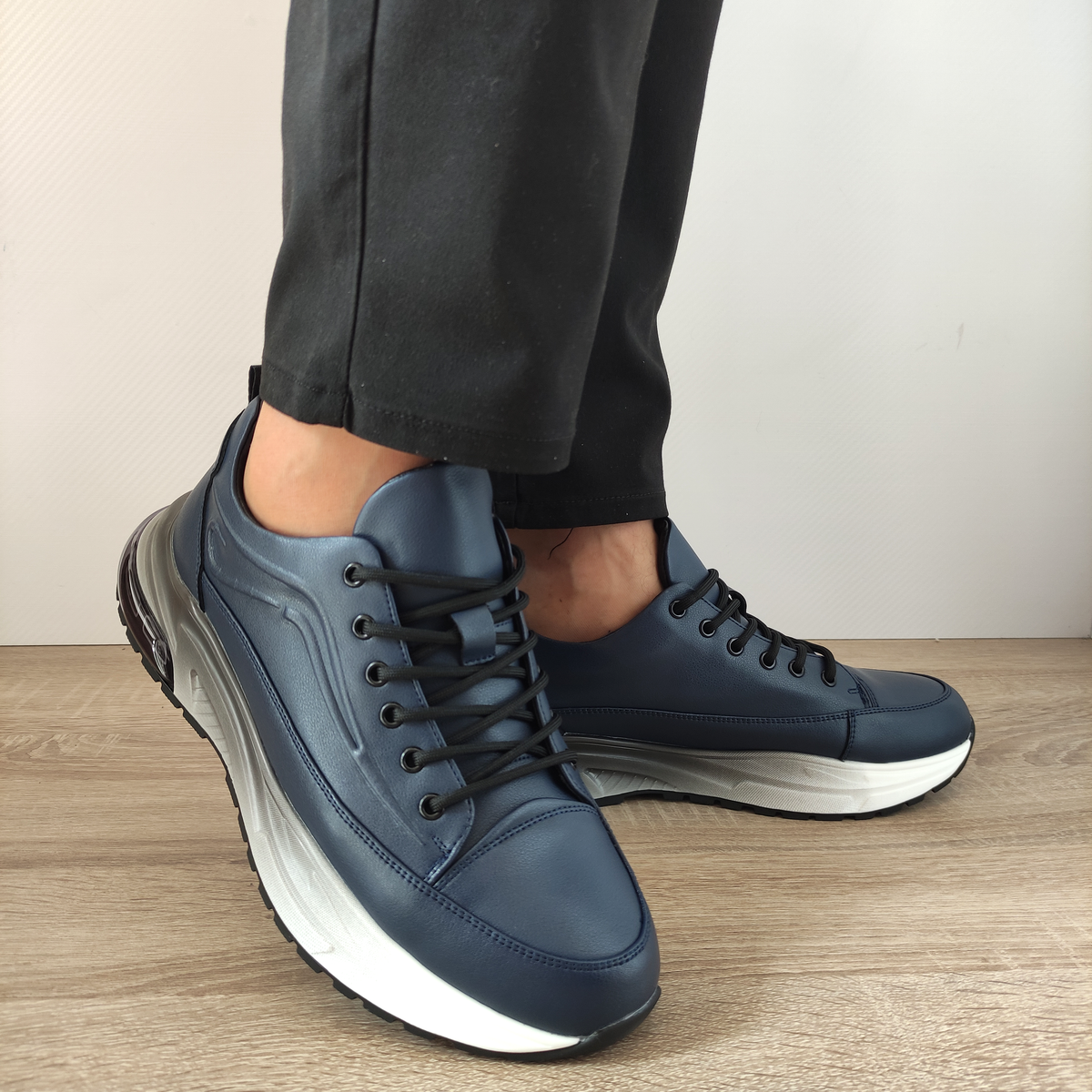 PANTOFI CASUAL BARBATI BERLINER D07091 BLEUMARIN - imagine 6