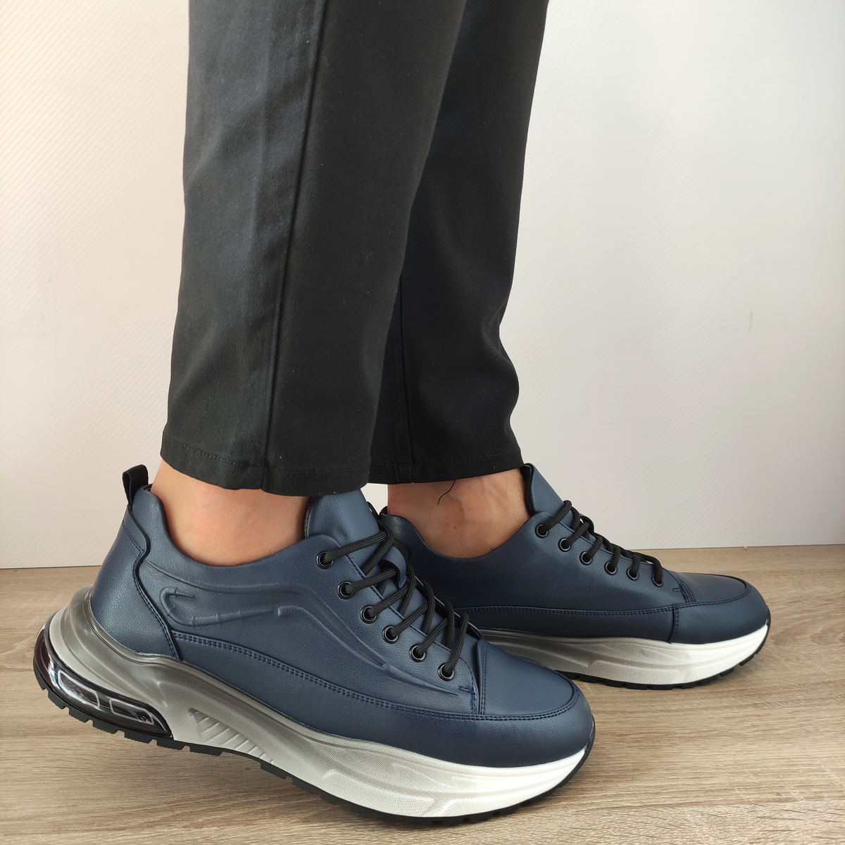 PANTOFI CASUAL BARBATI BERLINER D07091 BLEUMARIN - imagine 2