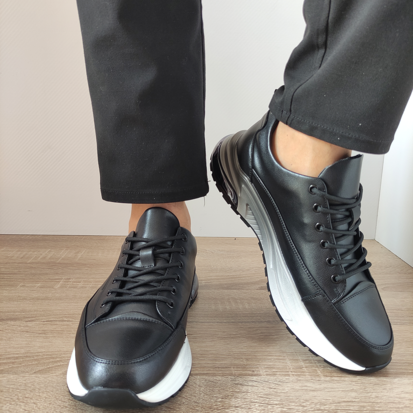 PANTOFI CASUAL BARBATI BERLINER D07091 NEGRI - imagine 3