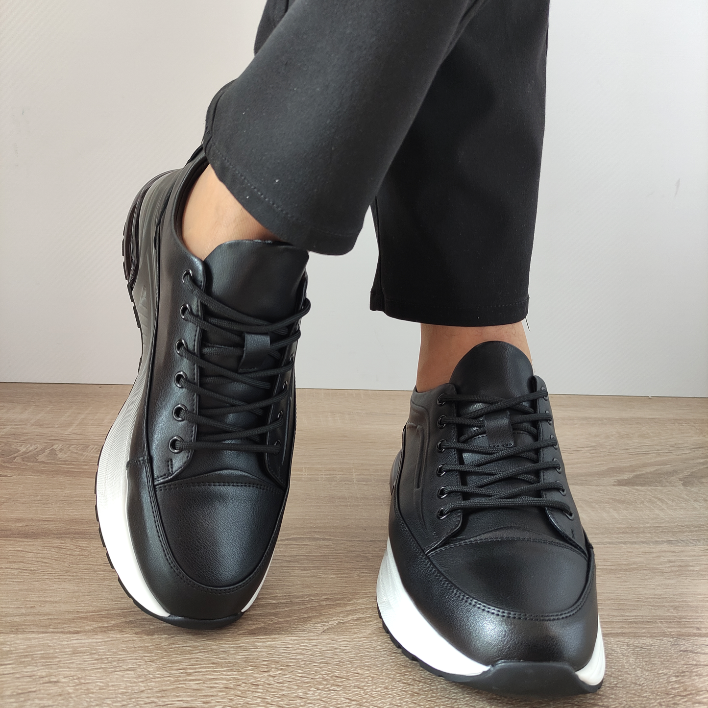 PANTOFI CASUAL BARBATI BERLINER D07091 NEGRI - imagine 4