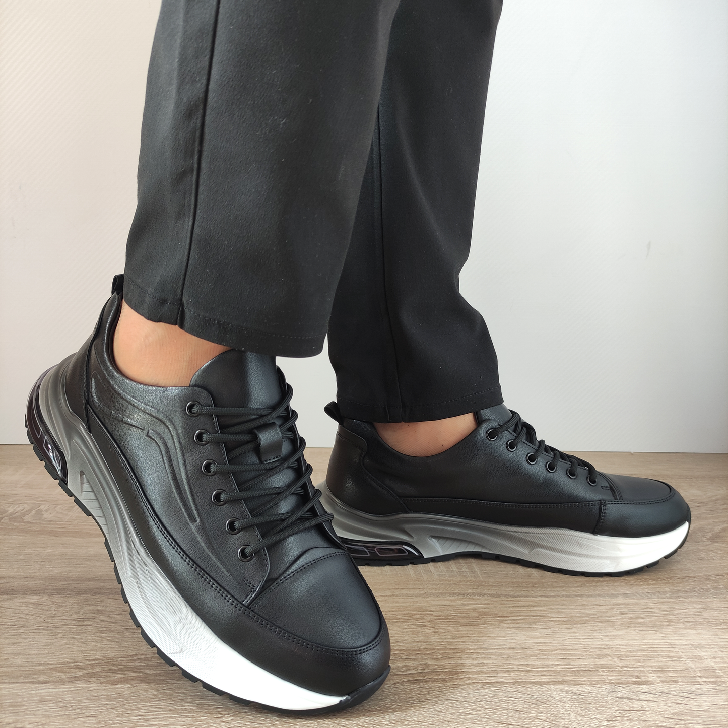 PANTOFI CASUAL BARBATI BERLINER D07091 NEGRI - imagine 6