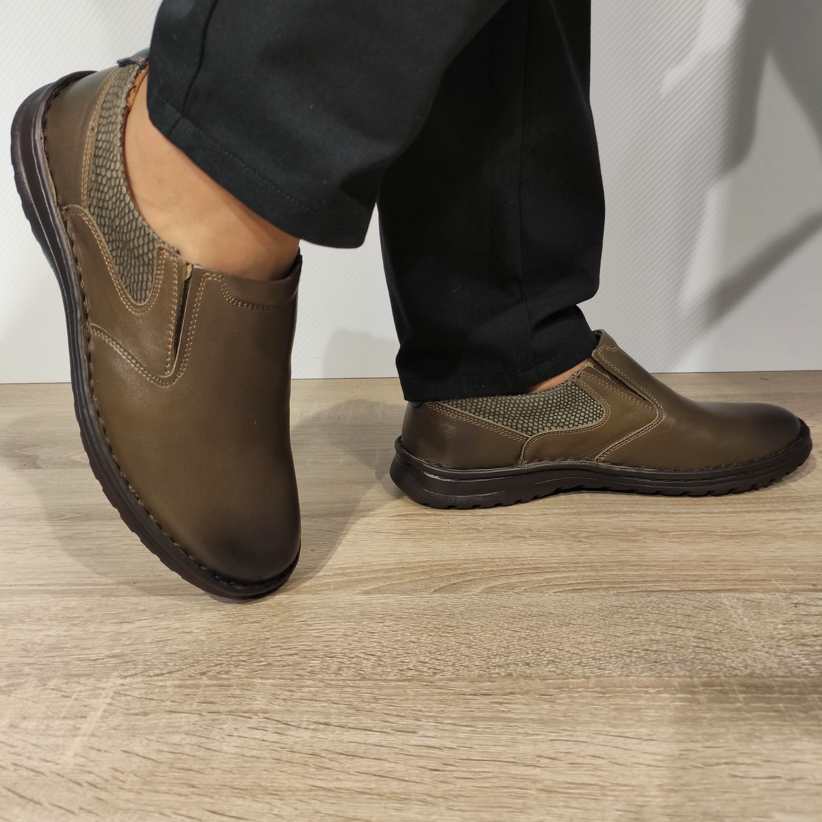 PANTOFI CASUAL BARBATI COBRA 805 KAKI - imagine 5