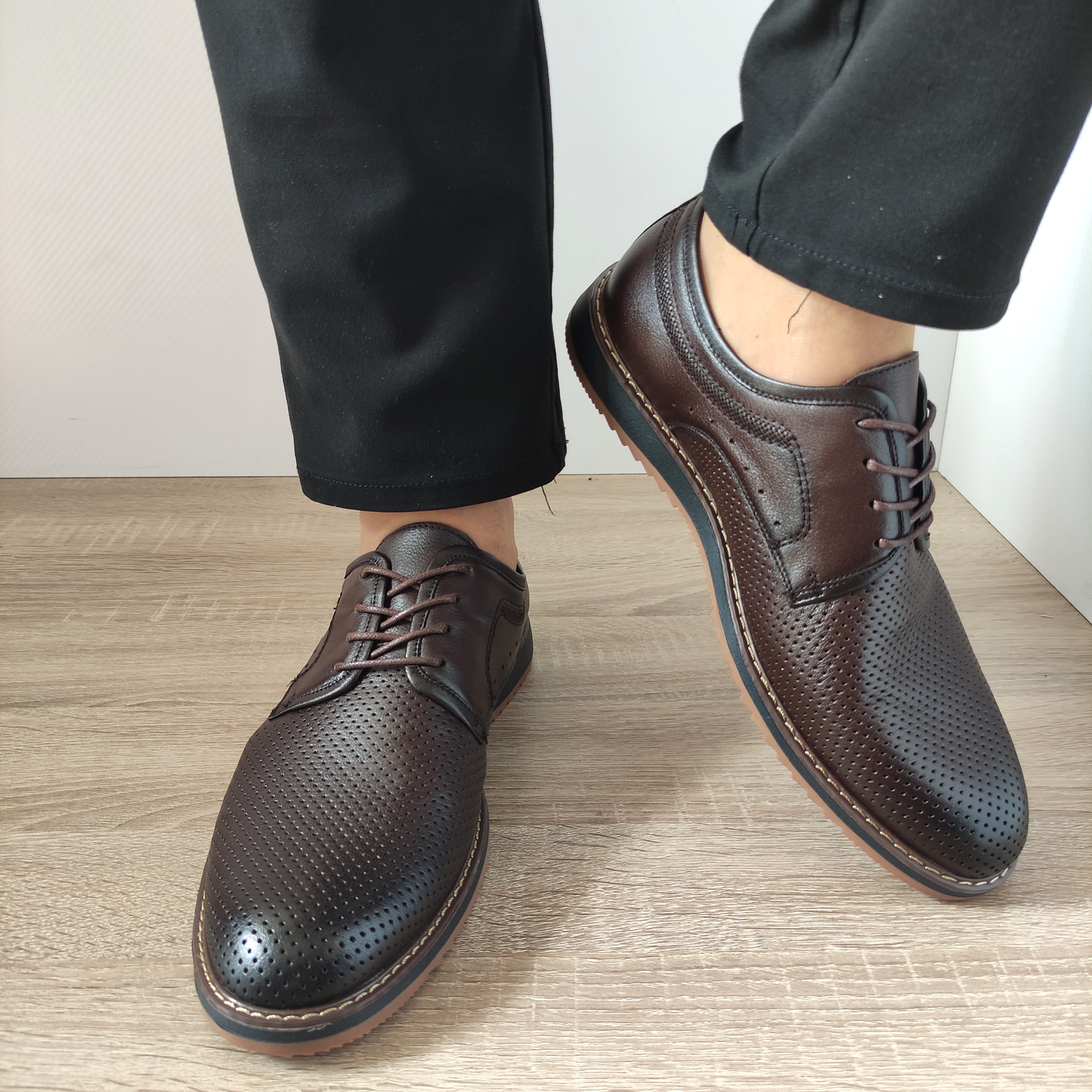 PANTOFI CASUAL BARBATI ELDEMAS F116830-1 COFFEE - imagine 3