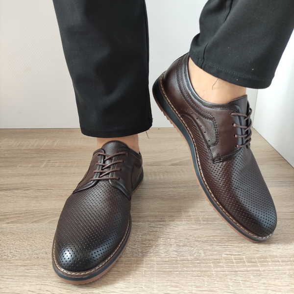 PANTOFI CASUAL BARBATI ELDEMAS F116830-1 COFFEE - imagine 3