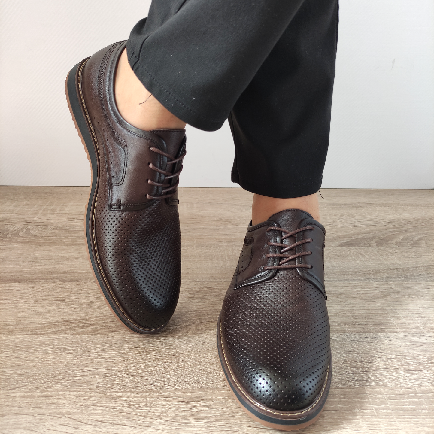 PANTOFI CASUAL BARBATI ELDEMAS F116830-1 COFFEE - imagine 4