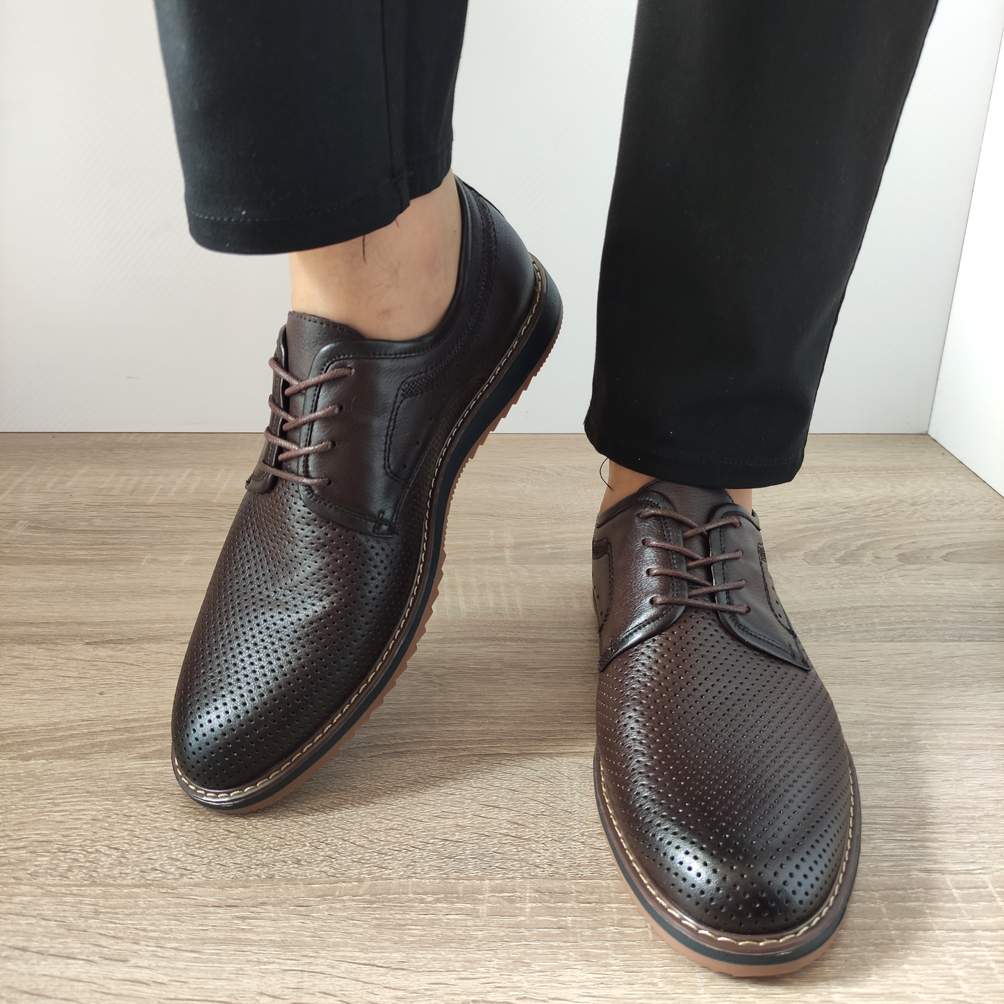 PANTOFI CASUAL BARBATI ELDEMAS F116830-1 COFFEE - imagine 5