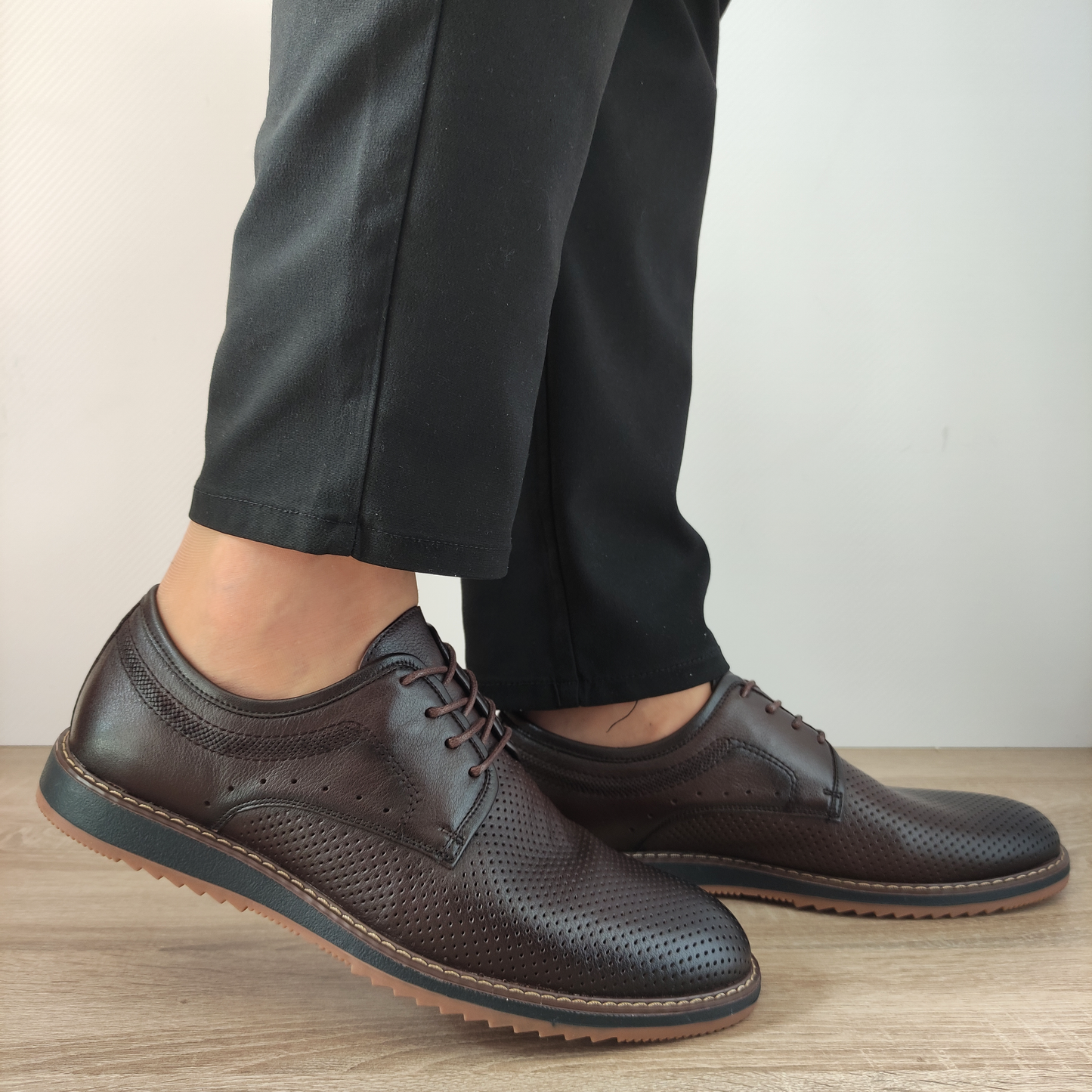PANTOFI CASUAL BARBATI ELDEMAS F116830-1 COFFEE - imagine 2