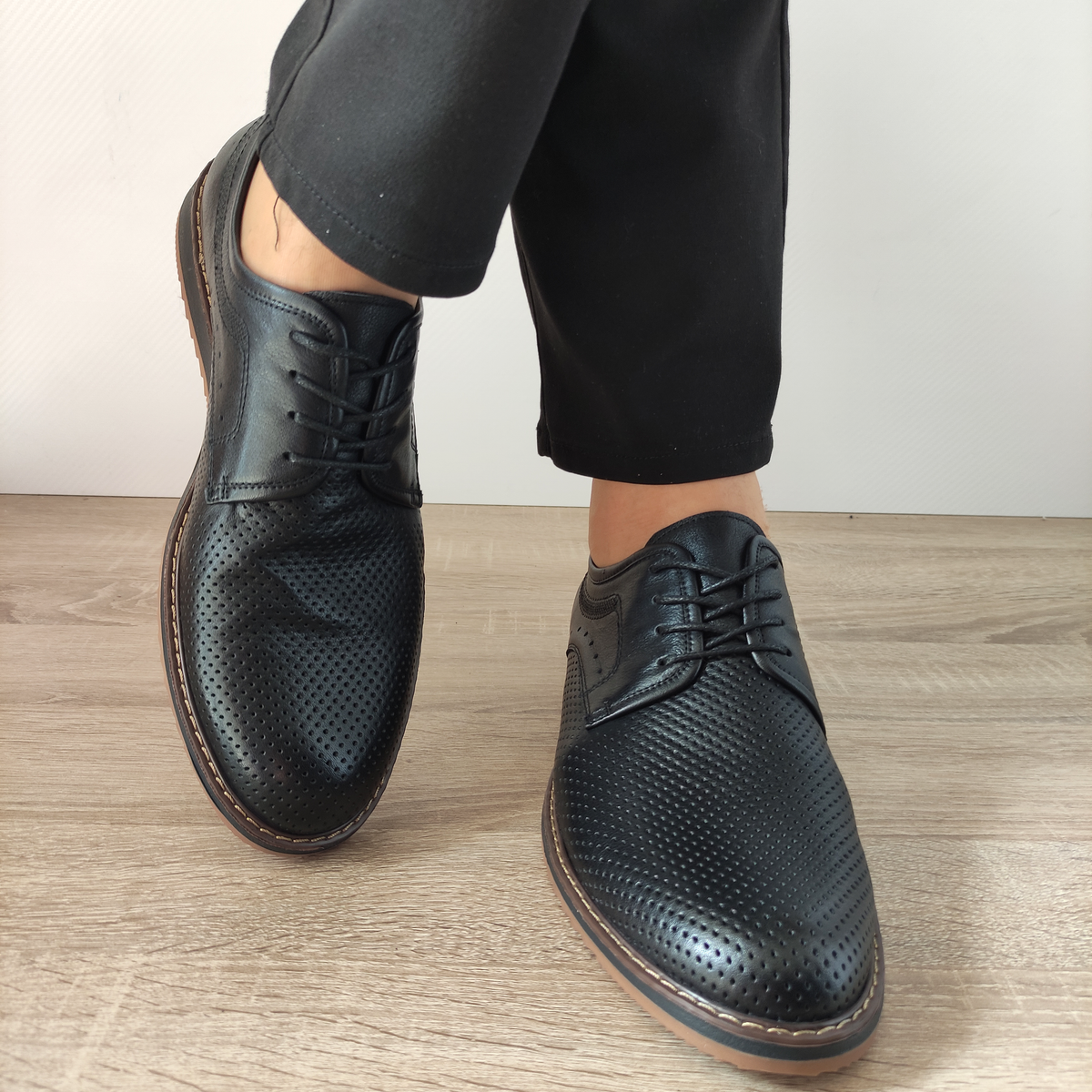 PANTOFI CASUAL BARBATI ELDEMAS F116830-1 NEGRI - imagine 4