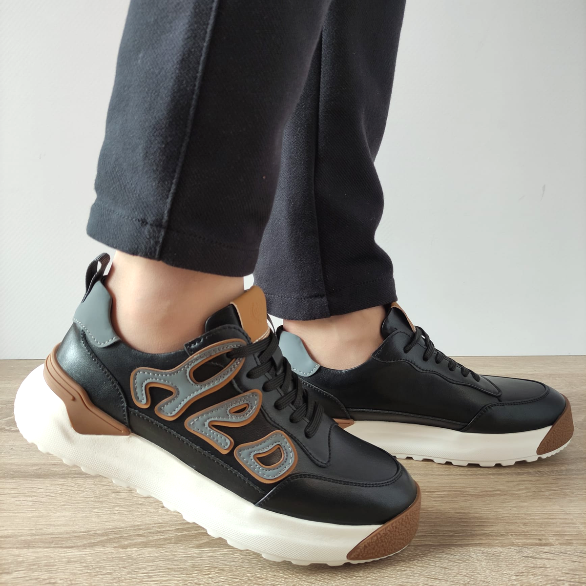 PANTOFI CASUAL BARBATI FRANCO GERARDO 10001 NEGRI - imagine 2