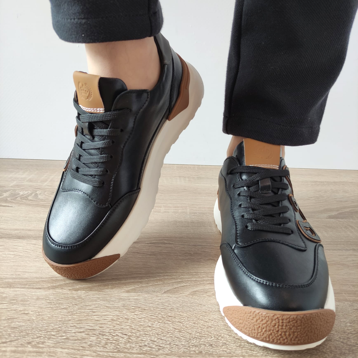 PANTOFI CASUAL BARBATI FRANCO GERARDO 10001 NEGRI - imagine 4