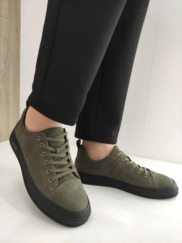 PANTOFI CASUAL BARBATI FRANCO GERARDO 24208B VERZI KHAKI - imagine 5